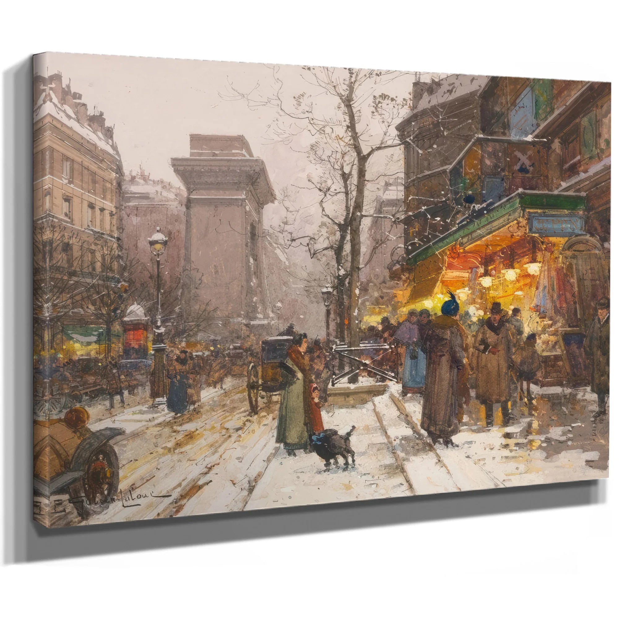 Boulevard De Bonne Nouvelle By Eugene Galien Laloue Fine Art Print