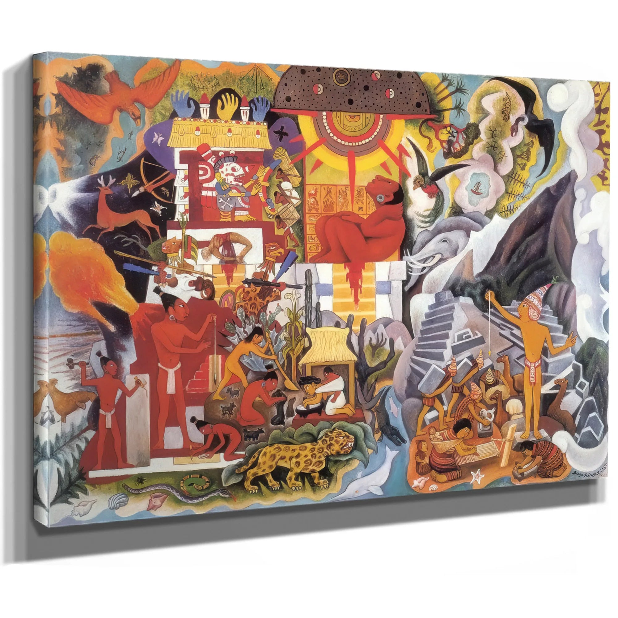 Pre Hispanic America By Diego Rivera Fine Art Print