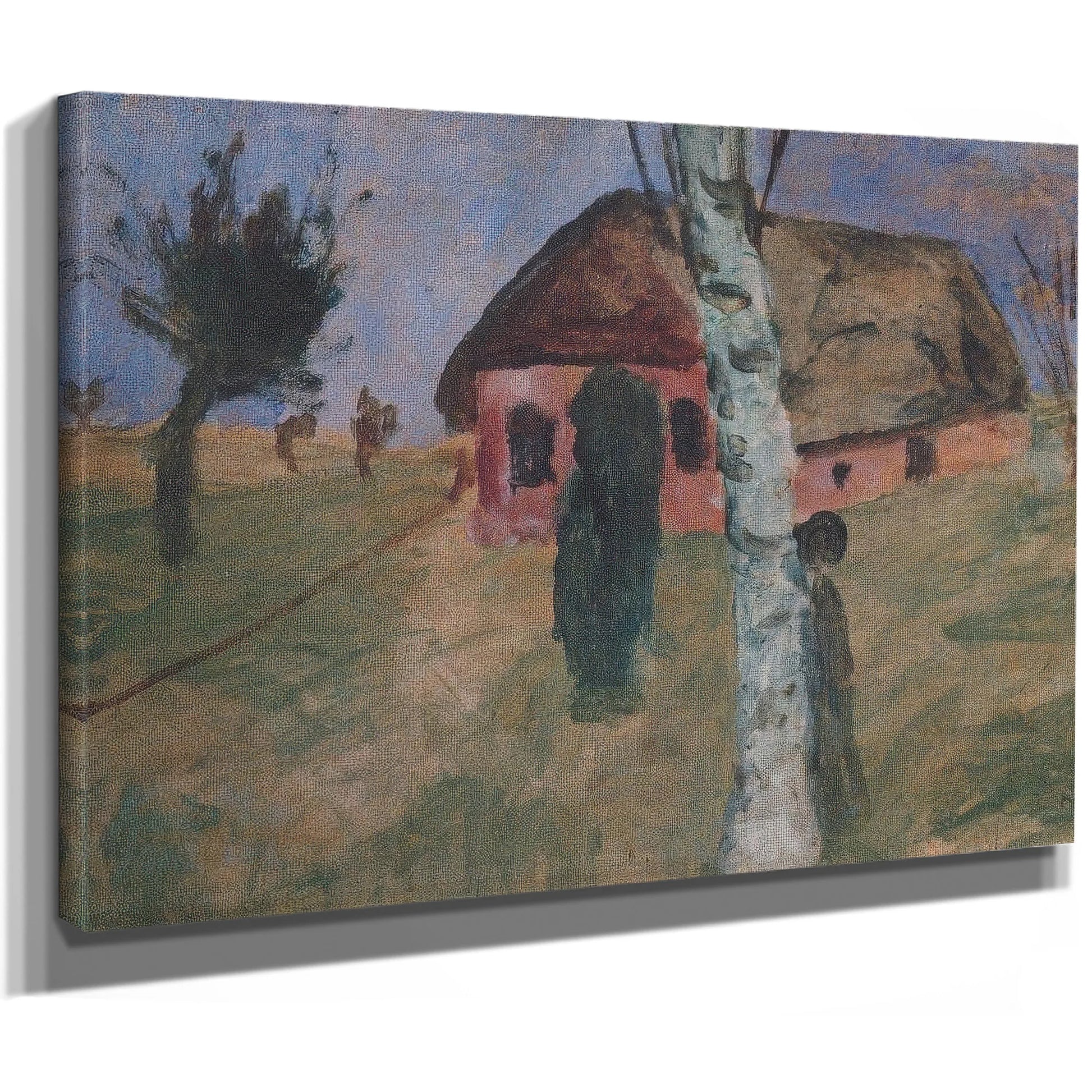 Red House With Birch Tree By Paula Modersohn Becker Fine Art Print