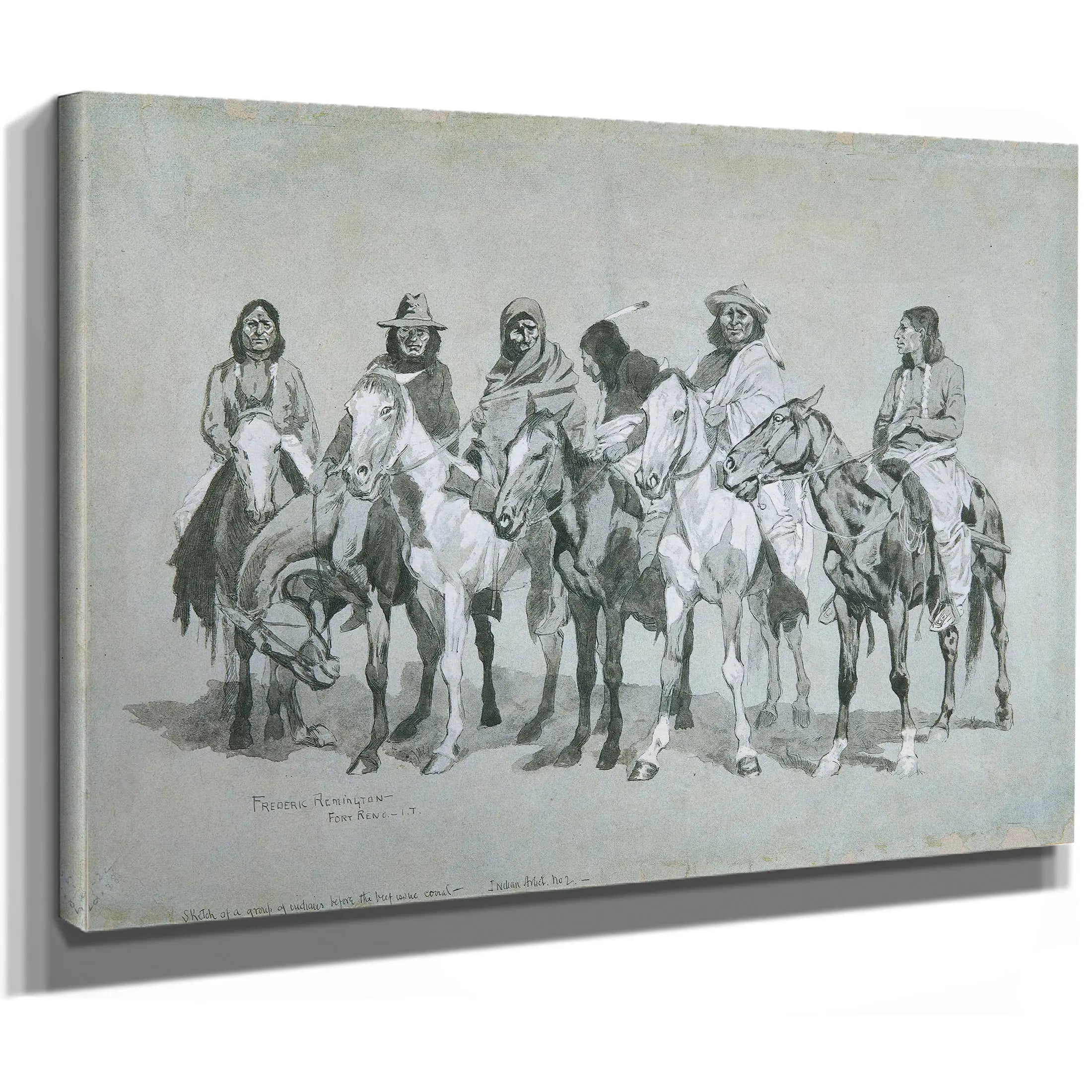 Waiting For The Beef Issue by Frederic Remington
