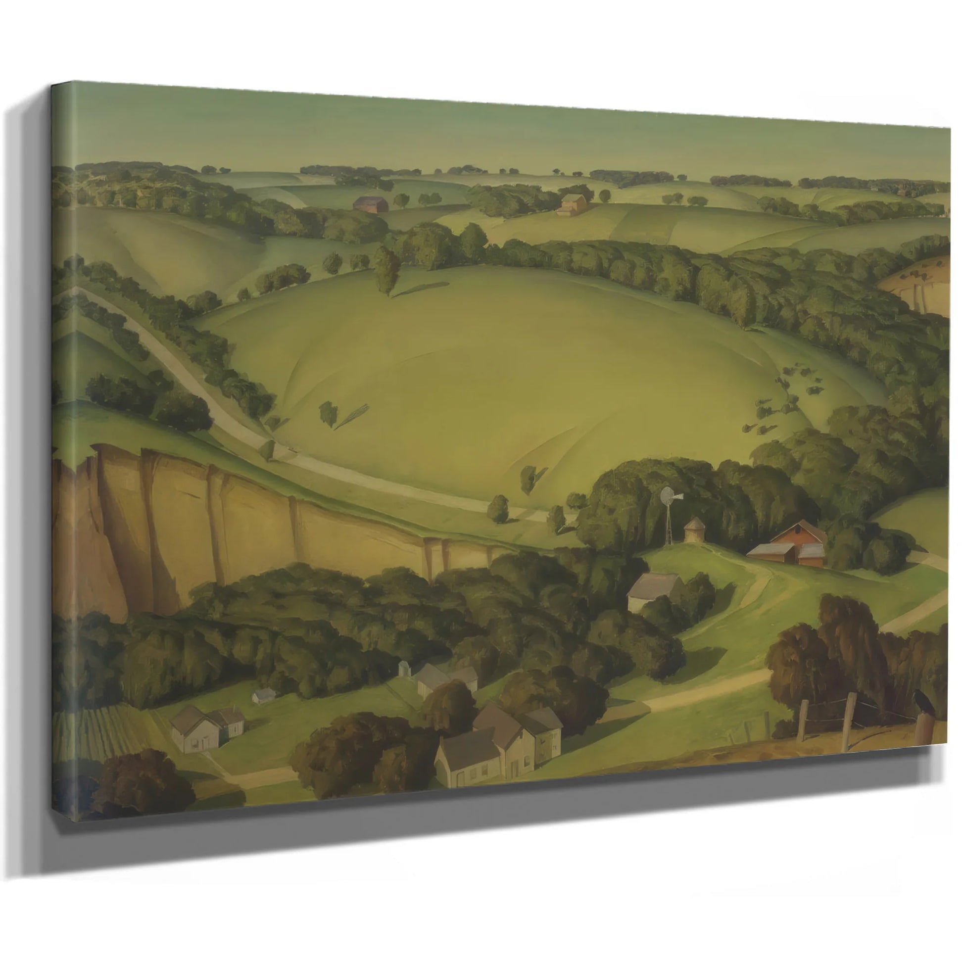 Stone City Landscape By Marvin Dorwart Cone Fine Art Print