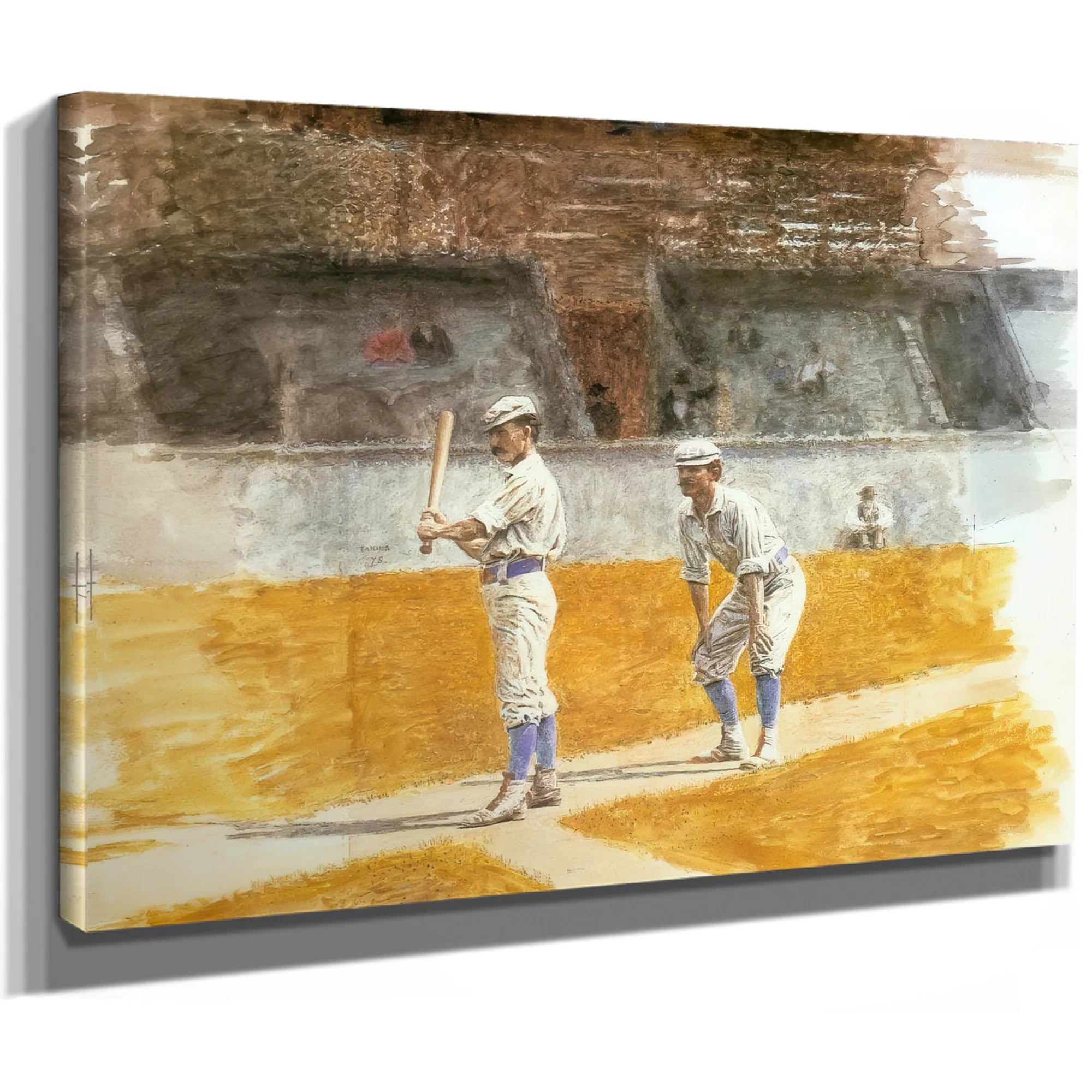 Baseball Players Practicing 1875 By Thomas Eakins Fine Art Print