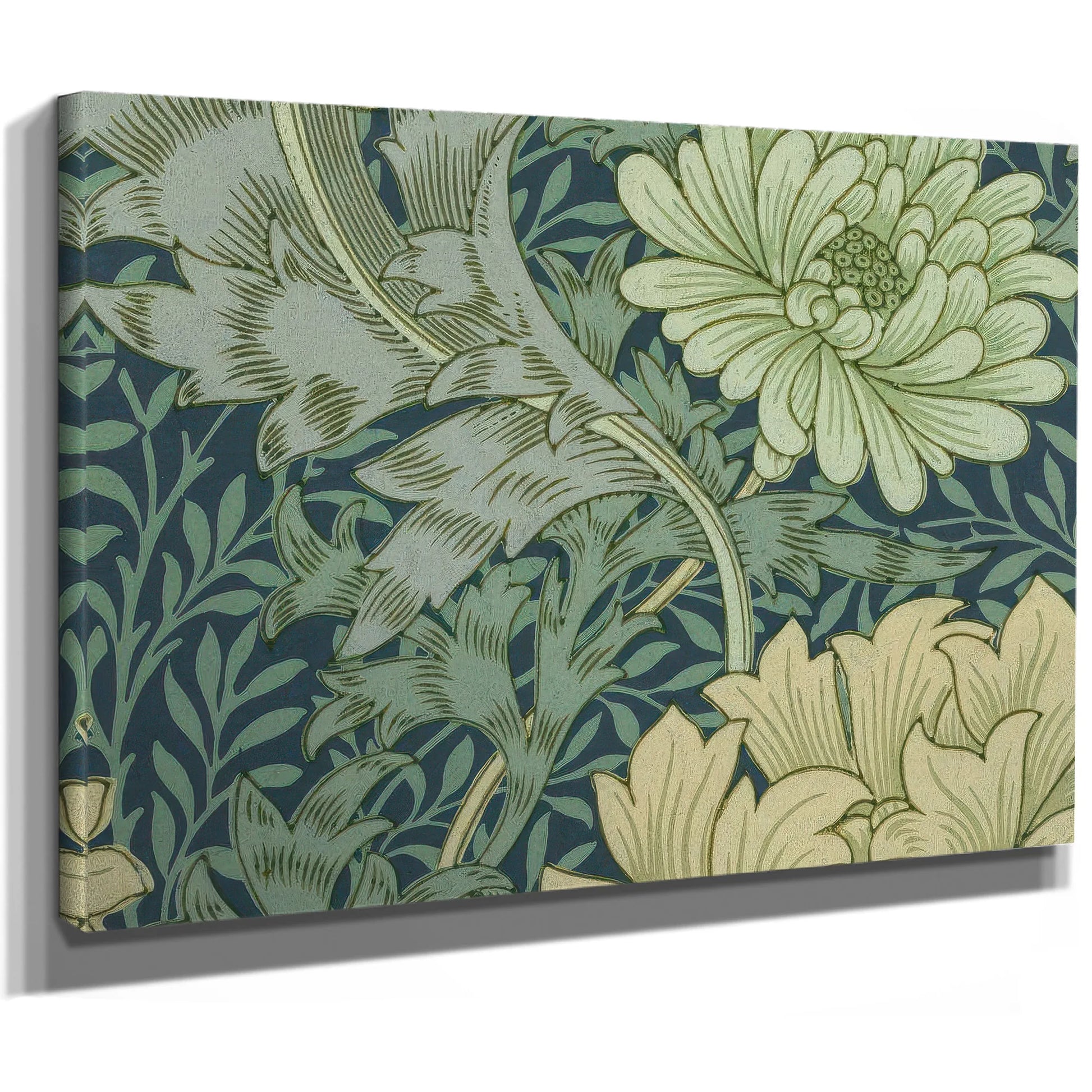 Wallpaper Sample With Chrysanthemum By William Morris Fine Art Print