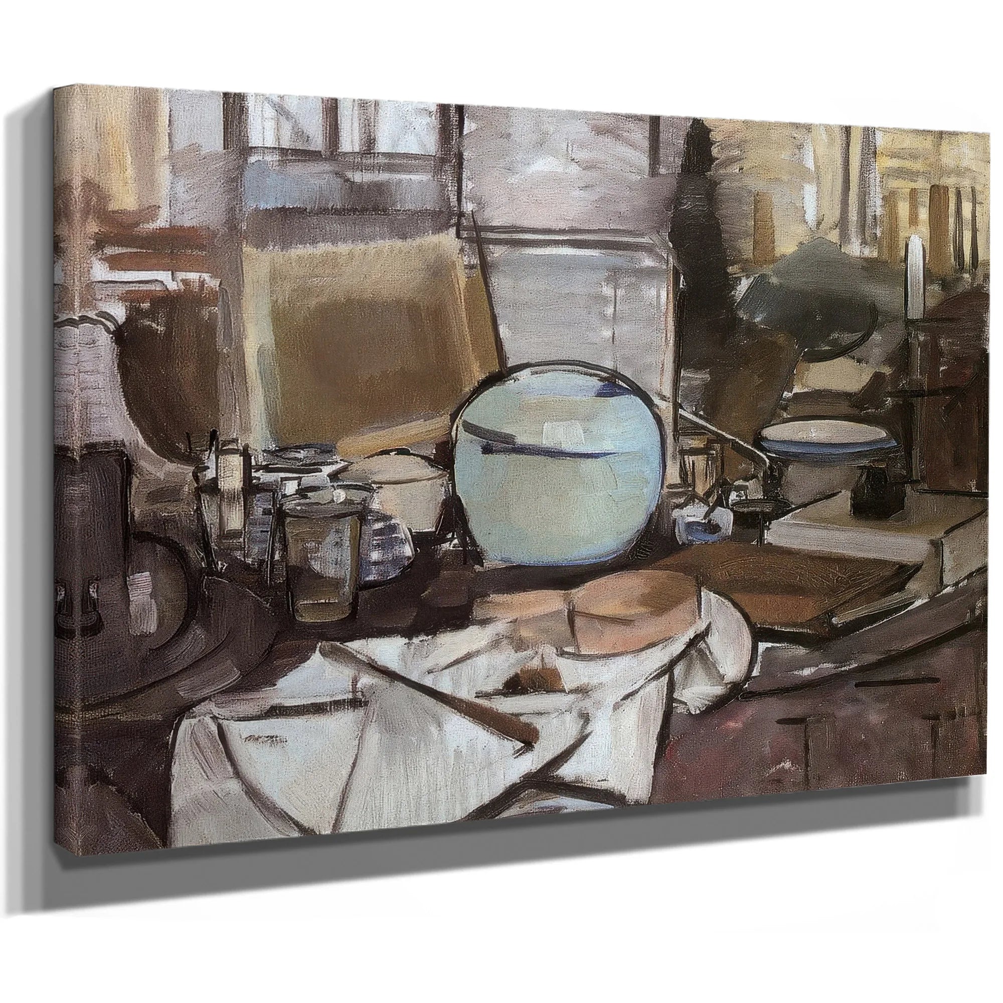 Still Life With Ginger Jar1 1912 Oil On Canvas 655X750Mm Haags Gemeentenmuseum By Piet Mondrian Fine Art Print