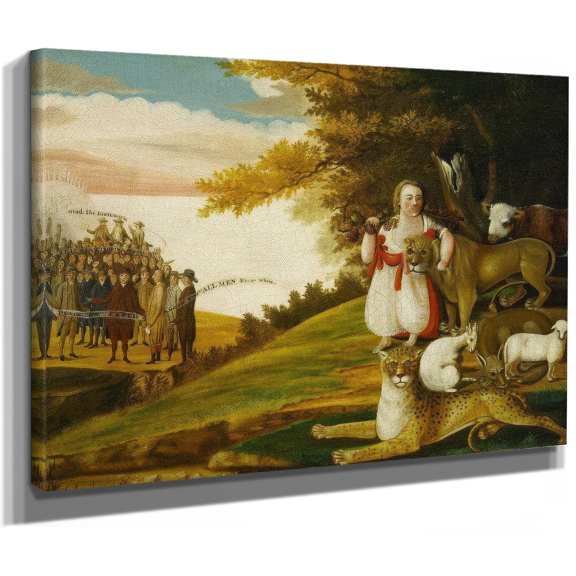 Peaceable Kingdom With Quakers Bearing Banners 1830 By Edward Hicks Fine Art Print