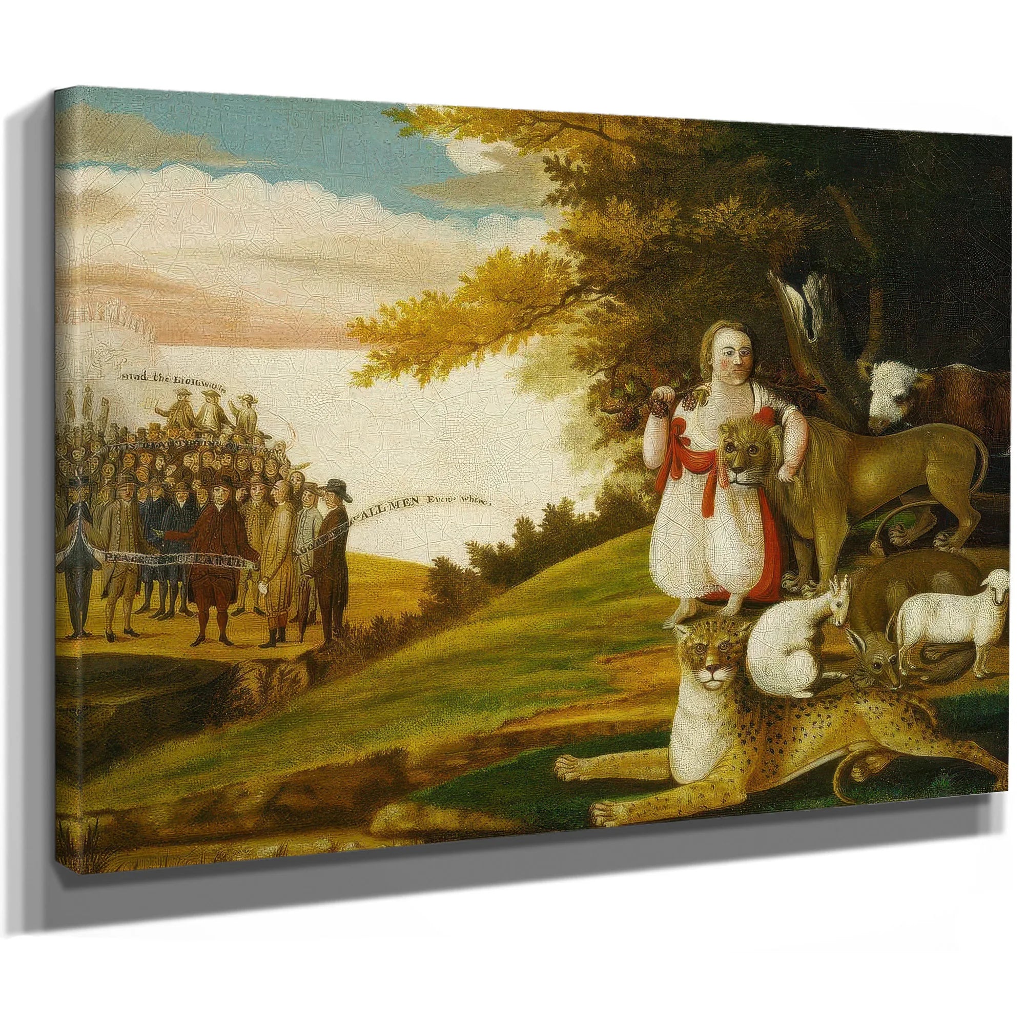 Peaceable Kingdom With Quakers Bearing Banners 1830 By Edward Hicks Fine Art Print