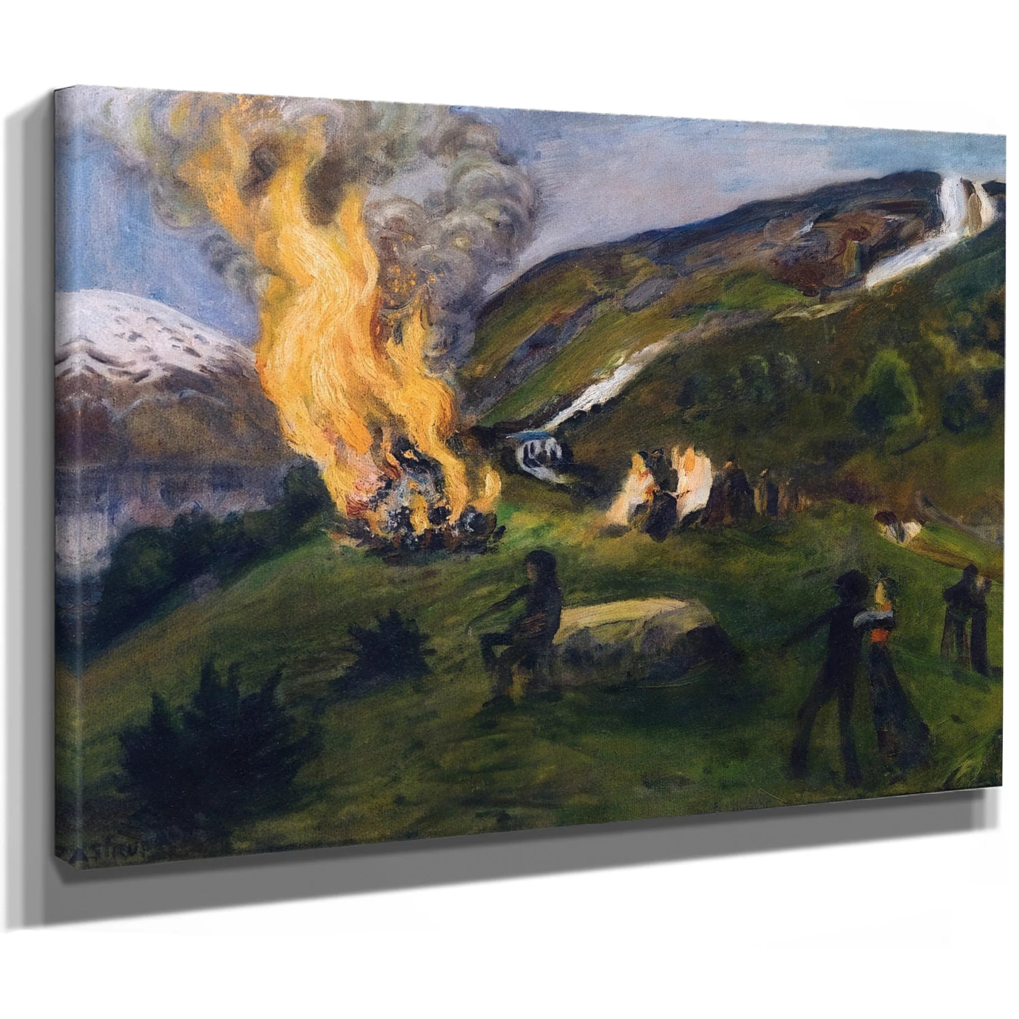Midsummer Eve Bonfire 5 By Nicolai Astrup Fine Art Print