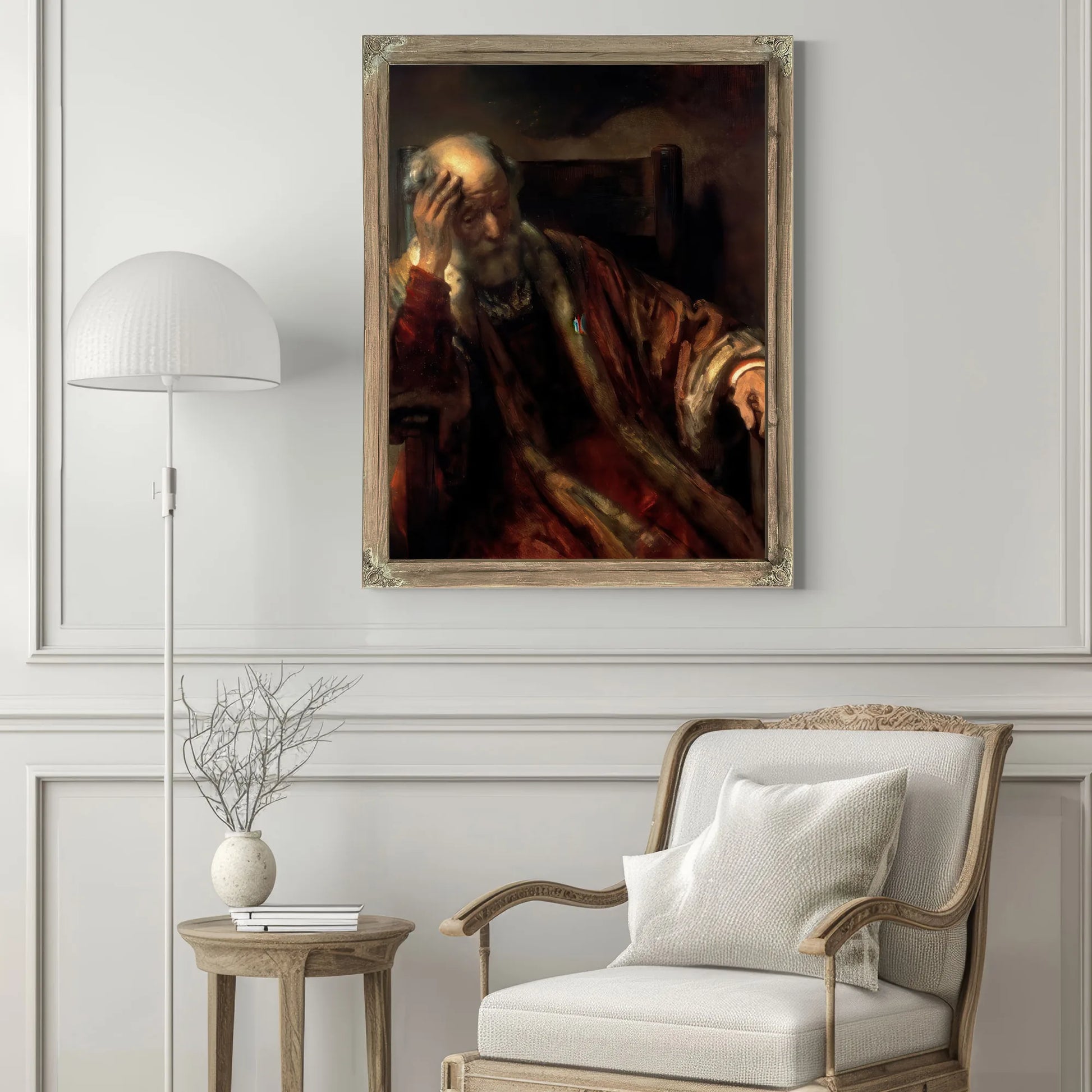 An Old Man In An Armchair By Rembrandt Fine Art Print