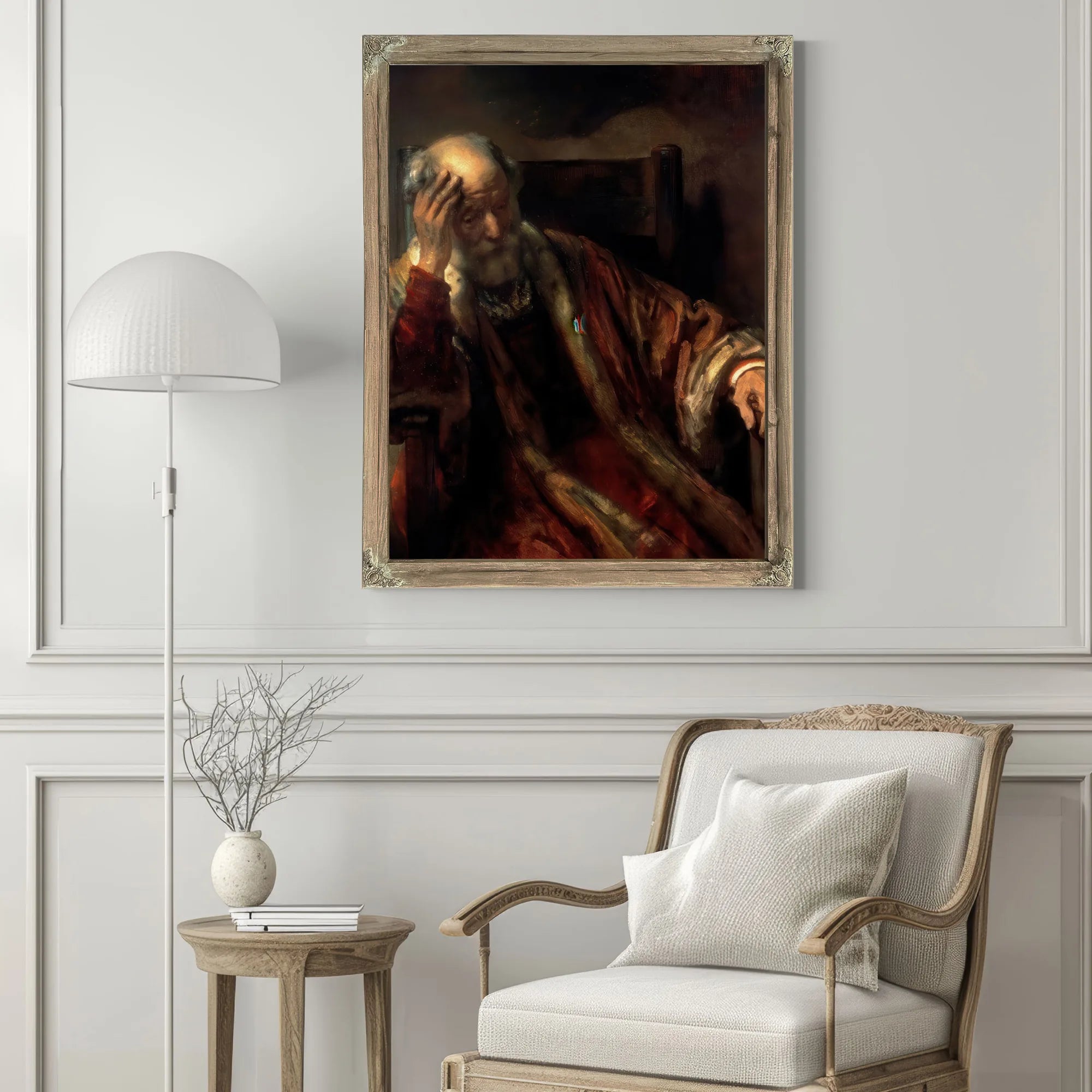 An Old Man In An Armchair By Rembrandt Fine Art Print