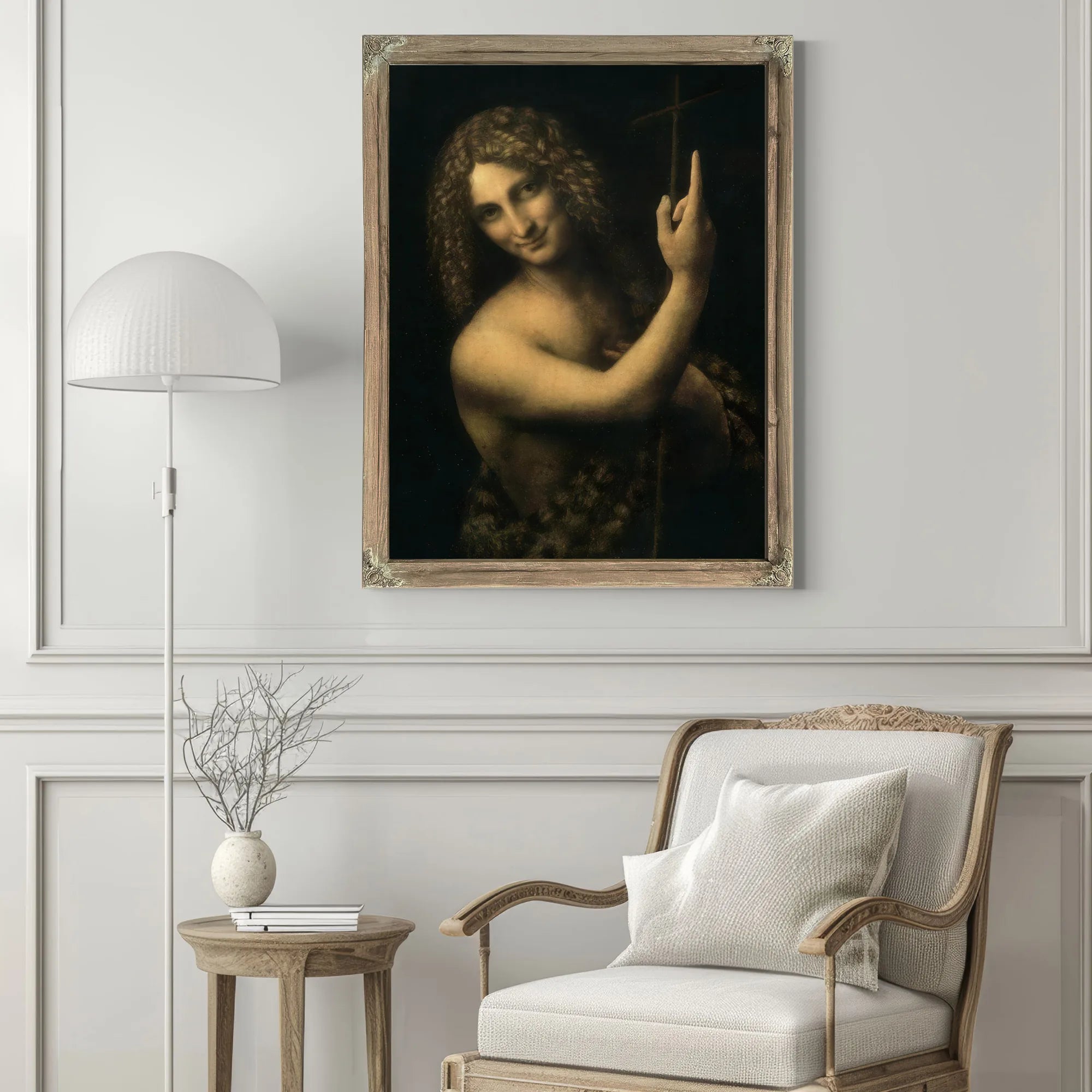 St. John The Baptist By Leonardo Da Vinci Fine Art Print