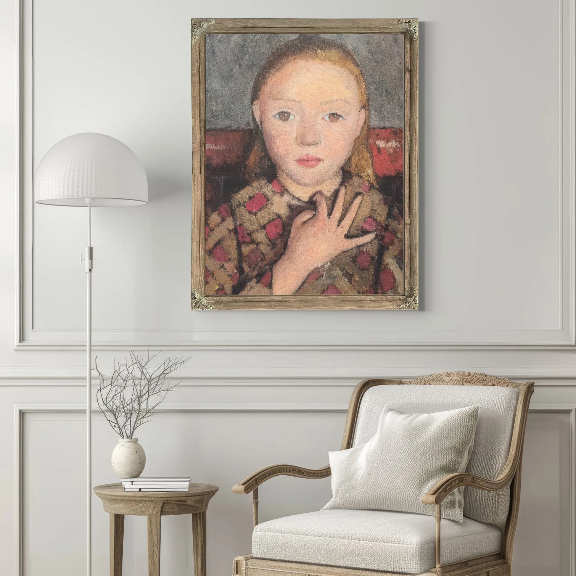 Portrait Of A Girl By Paula Modersohn Becker Fine Art Print