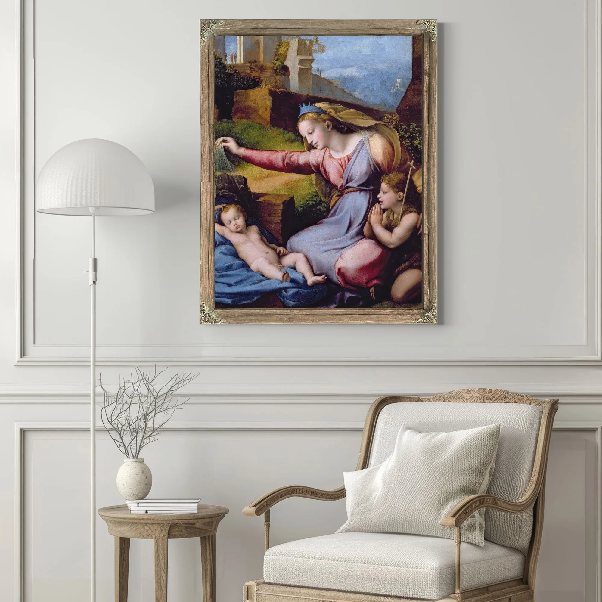 The Madonna Of The Blue Diadem Or The Madonna Of The Veil By Raphael Fine Art Print