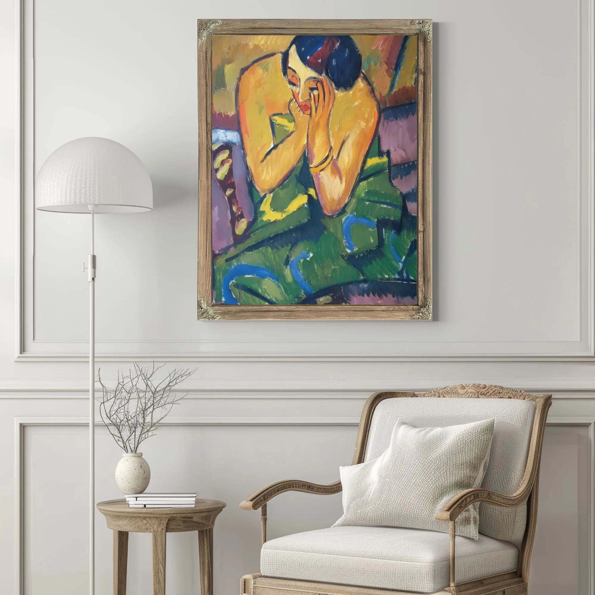 Contemplative Woman M9 Karl Schmidt Rottluff Fine Art Print