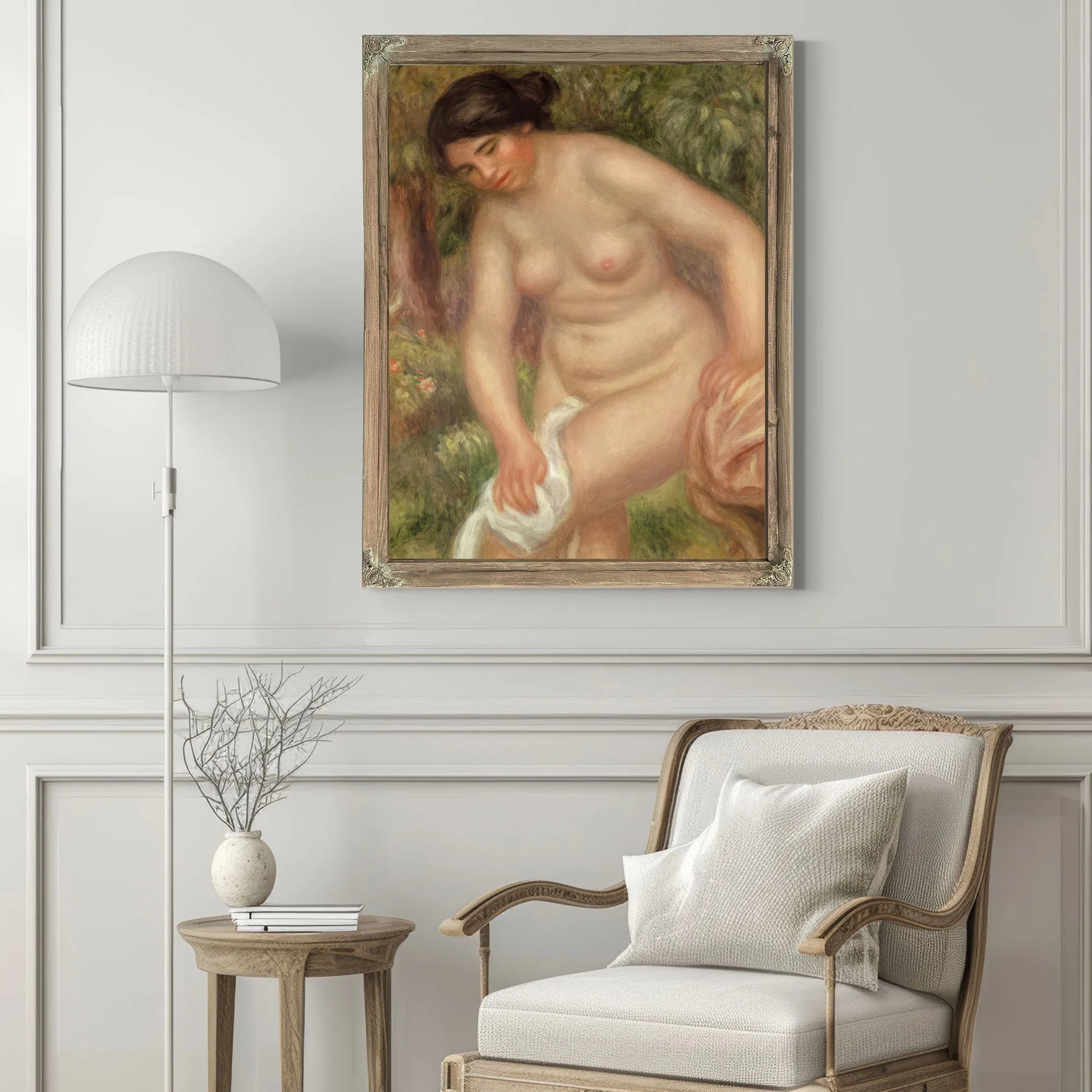 Bather Drying Herself 1 By Pierre Auguste Renoir Fine Art Print