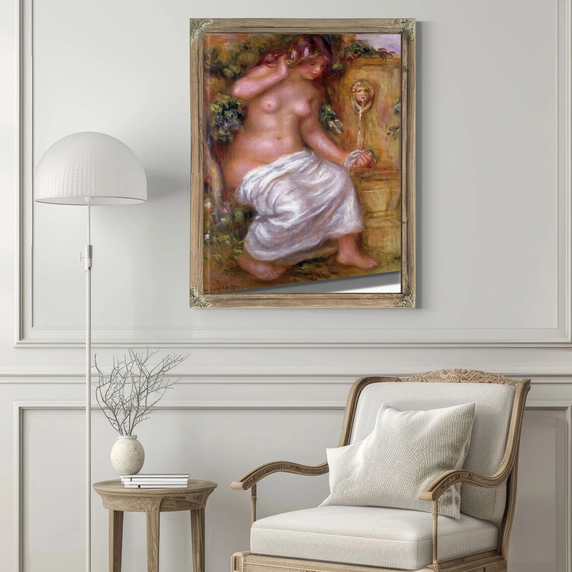 The Bather At The Fountain By Pierre Auguste Renoir Fine Art Print