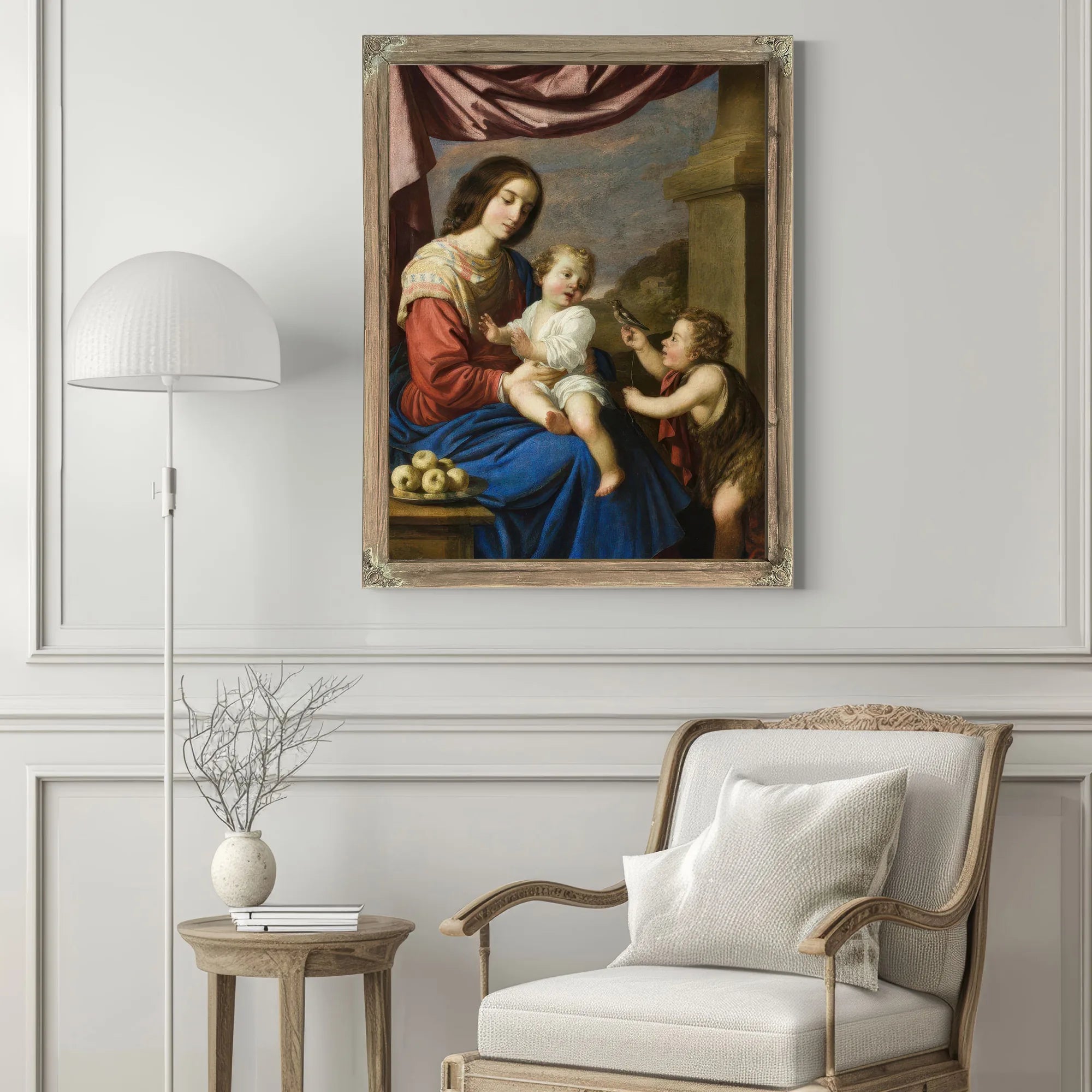 Madonna And Child With The Infant Saint John By Francisco De Zurbaran Fine Art Print