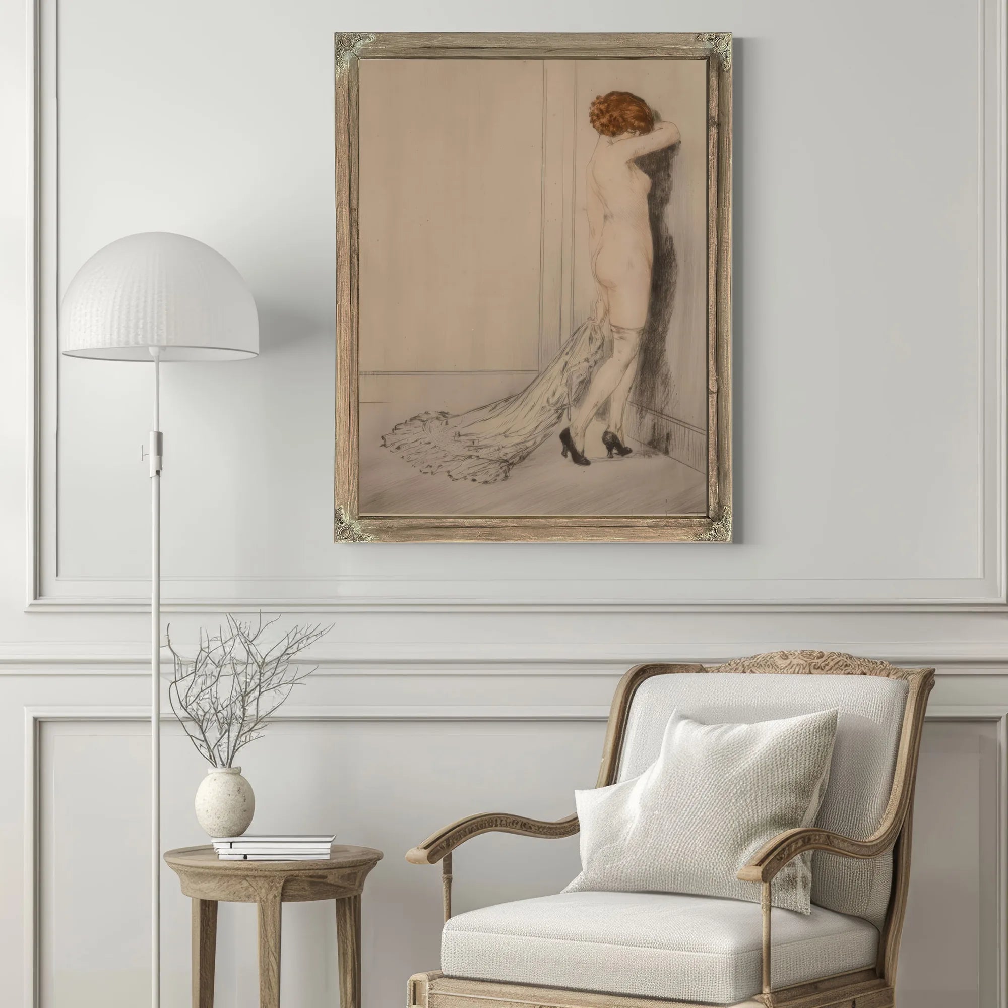 Flirtation Circa 1914 By Louis Icart Fine Art Print