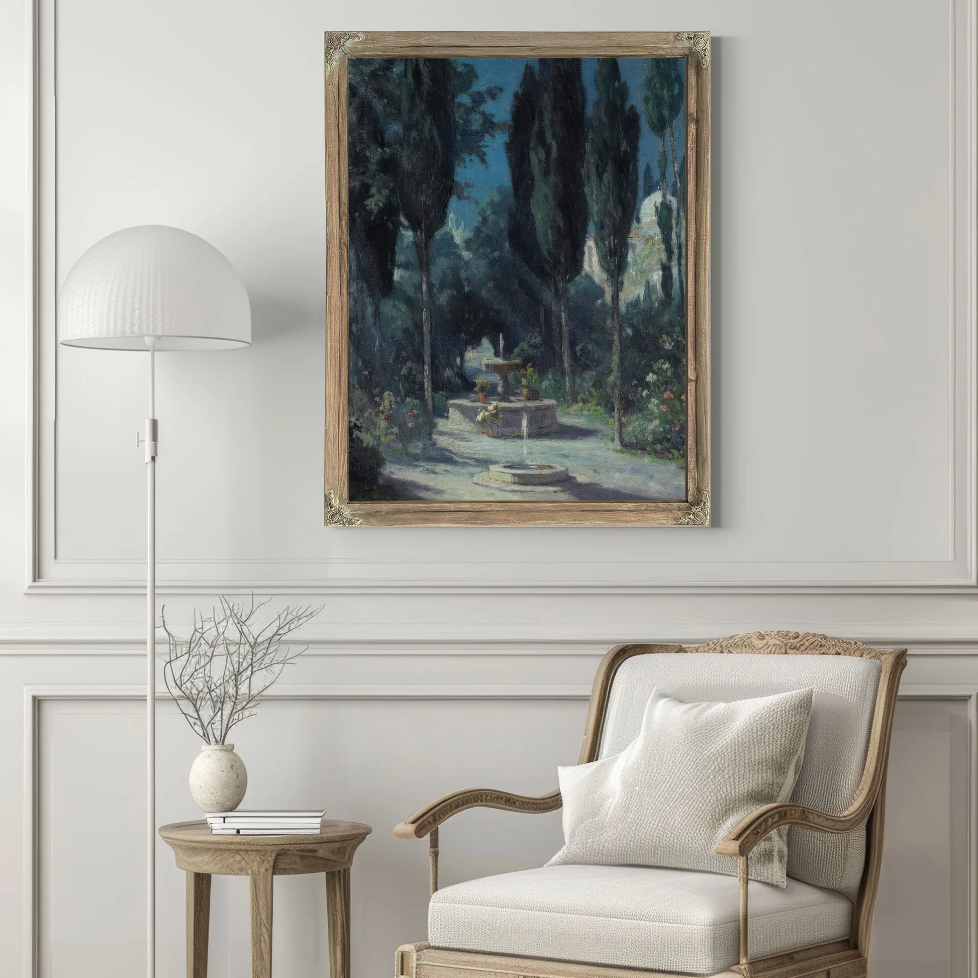 A Garden In Granada In The Moonlight By Colin Campbell Cooper Fine Art Print