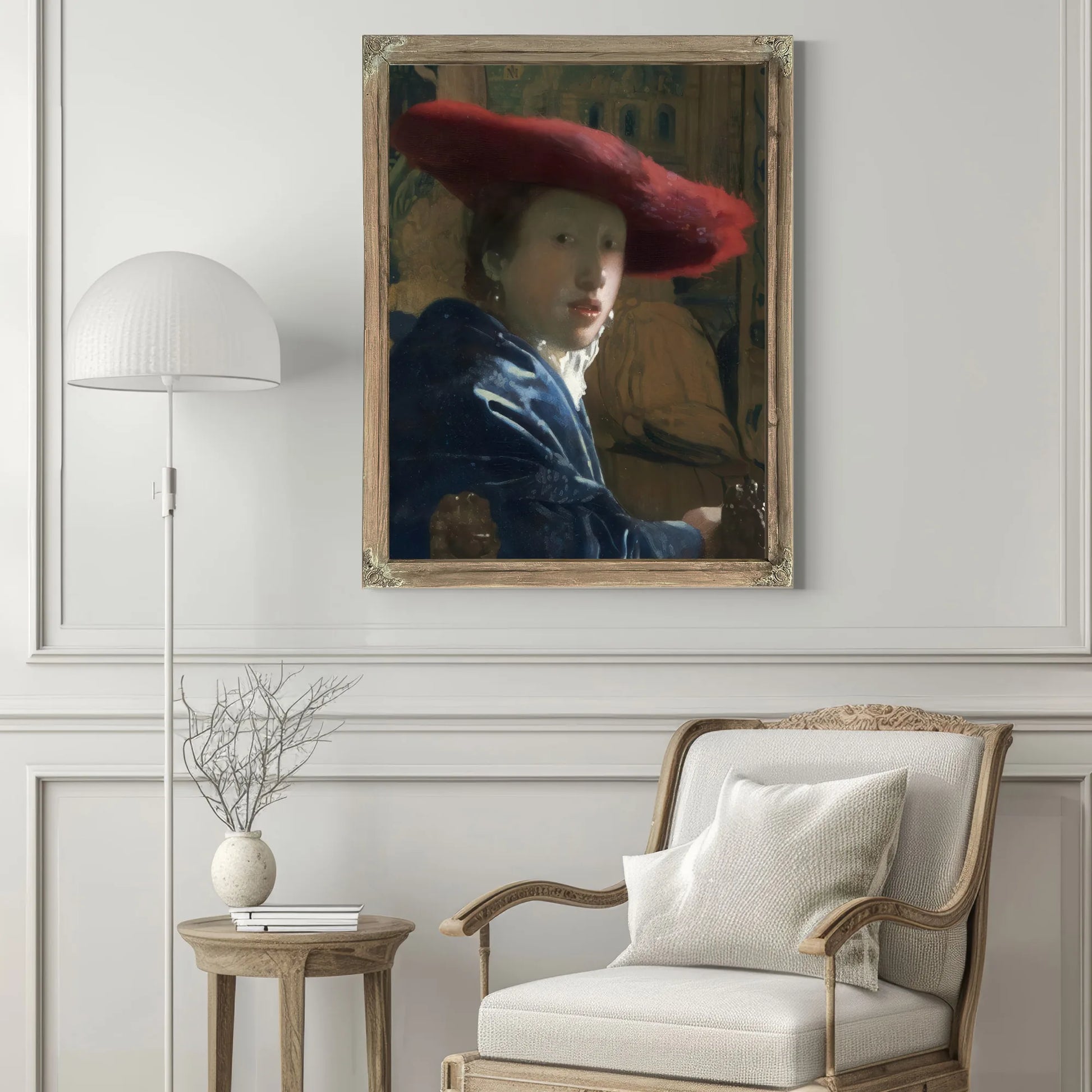 Girl With The Red Hat By Johannes Vermeer Fine Art Print