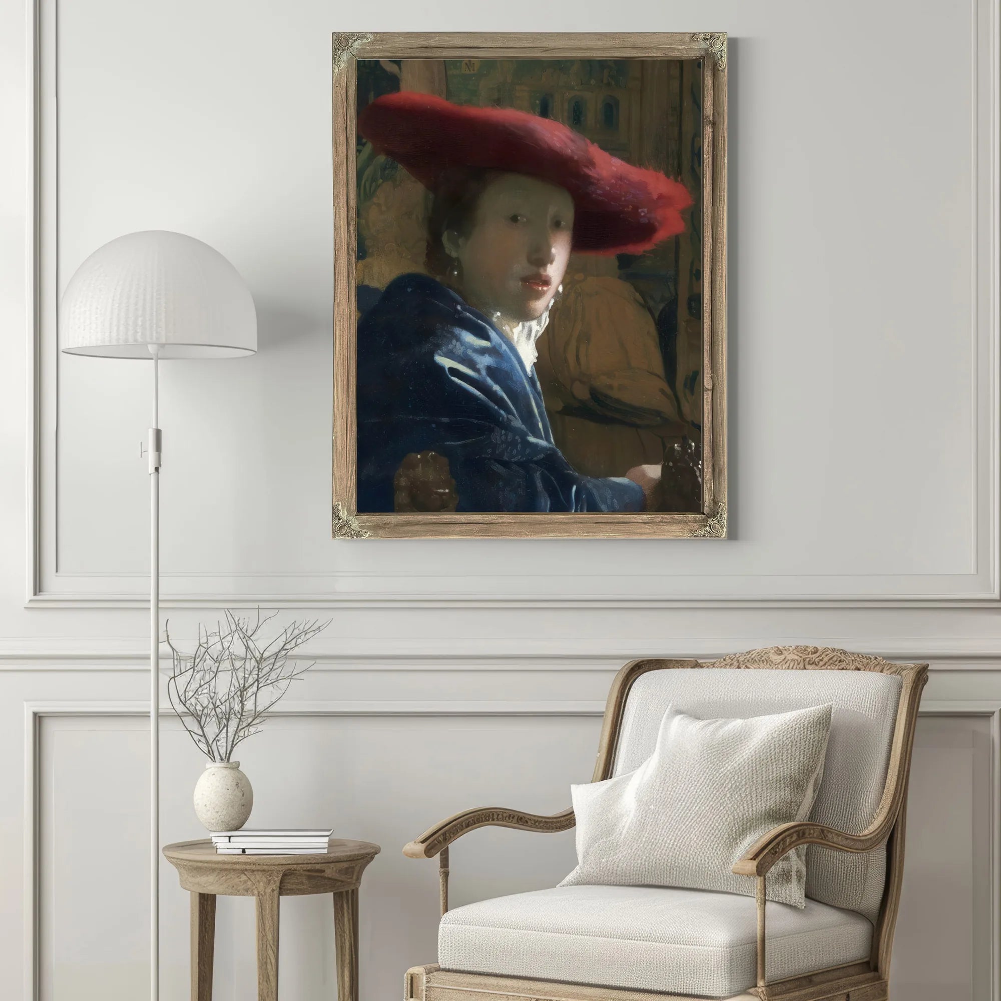 Girl With The Red Hat By Johannes Vermeer Fine Art Print