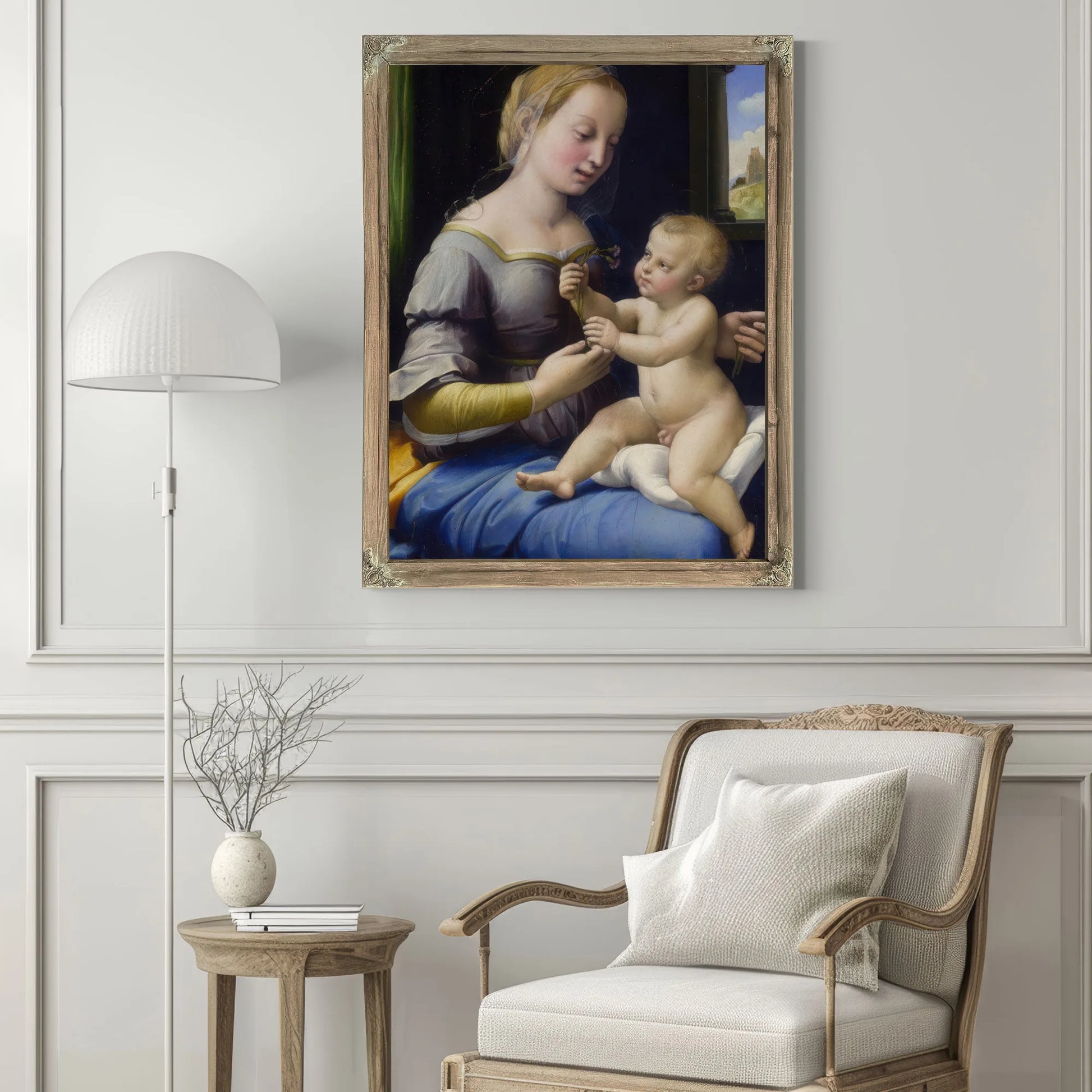 The Madonna Of The Pinks ('La Madonna Dei Garofani') By Raphael Fine Art Print
