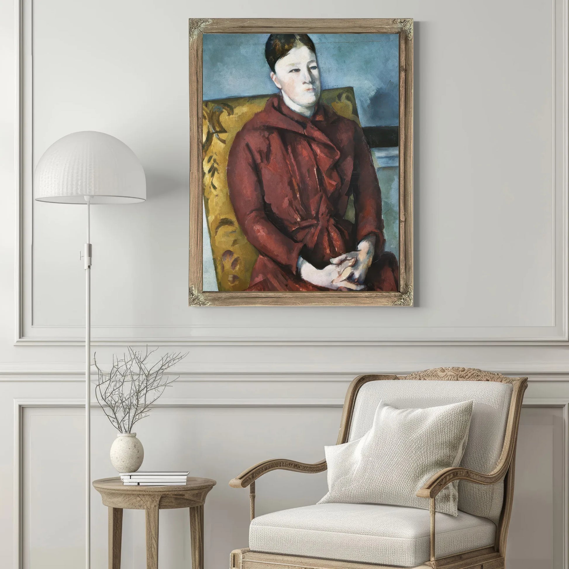 Madame Cezanne In A Yellow Armchair By Paul Cezanne Fine Art Print