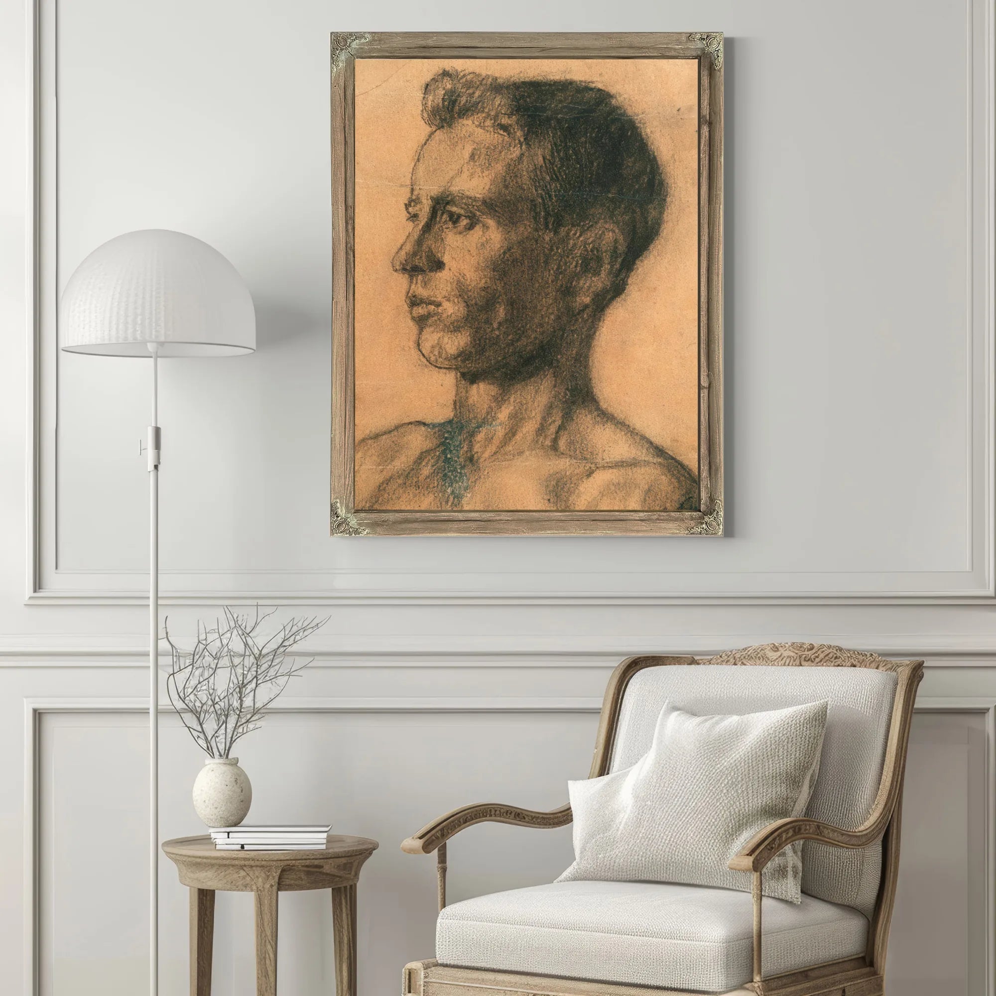 Study Young Man's Head By Nicolai Astrup Fine Art Print