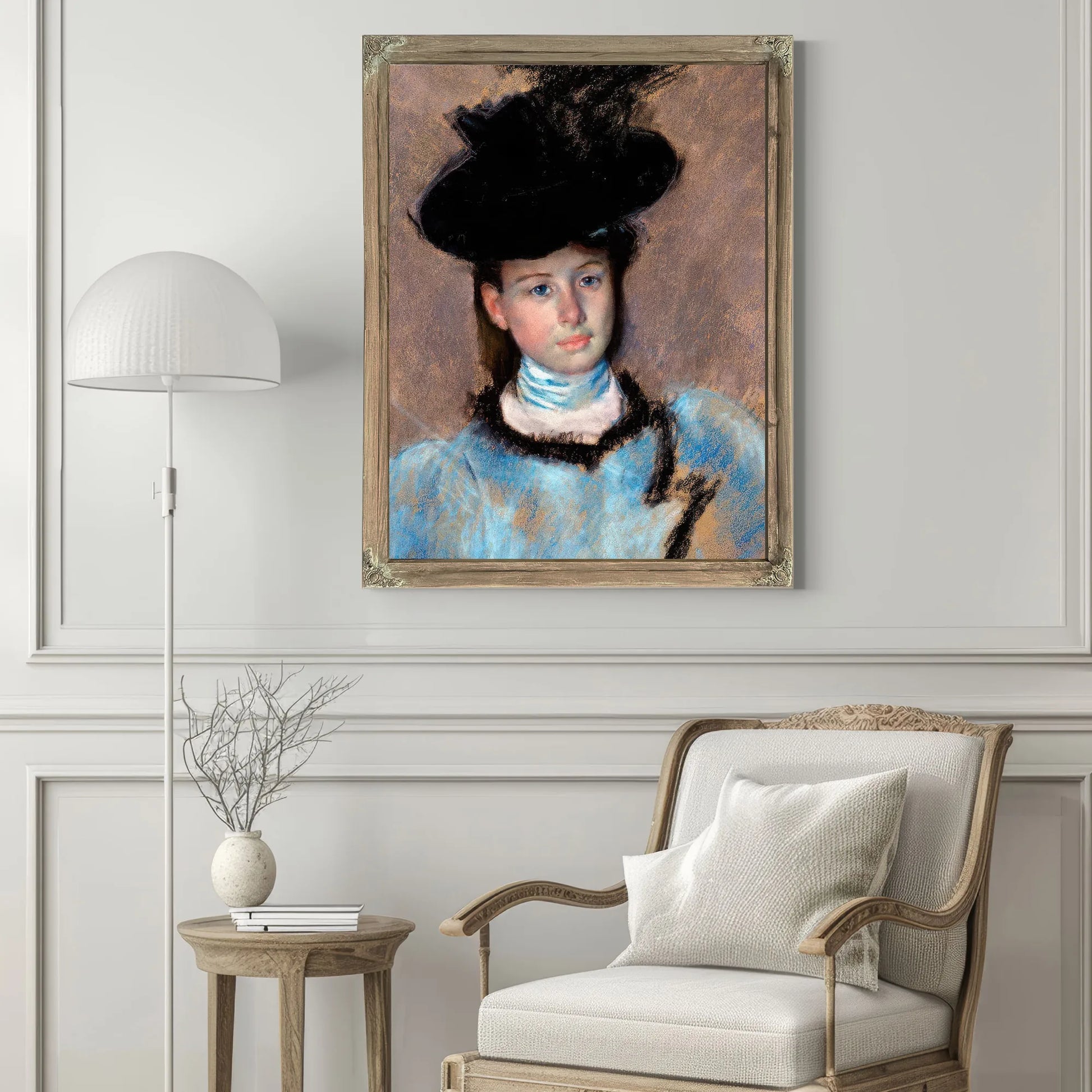 The Black Hat By Mary Cassatt Fine Art Print