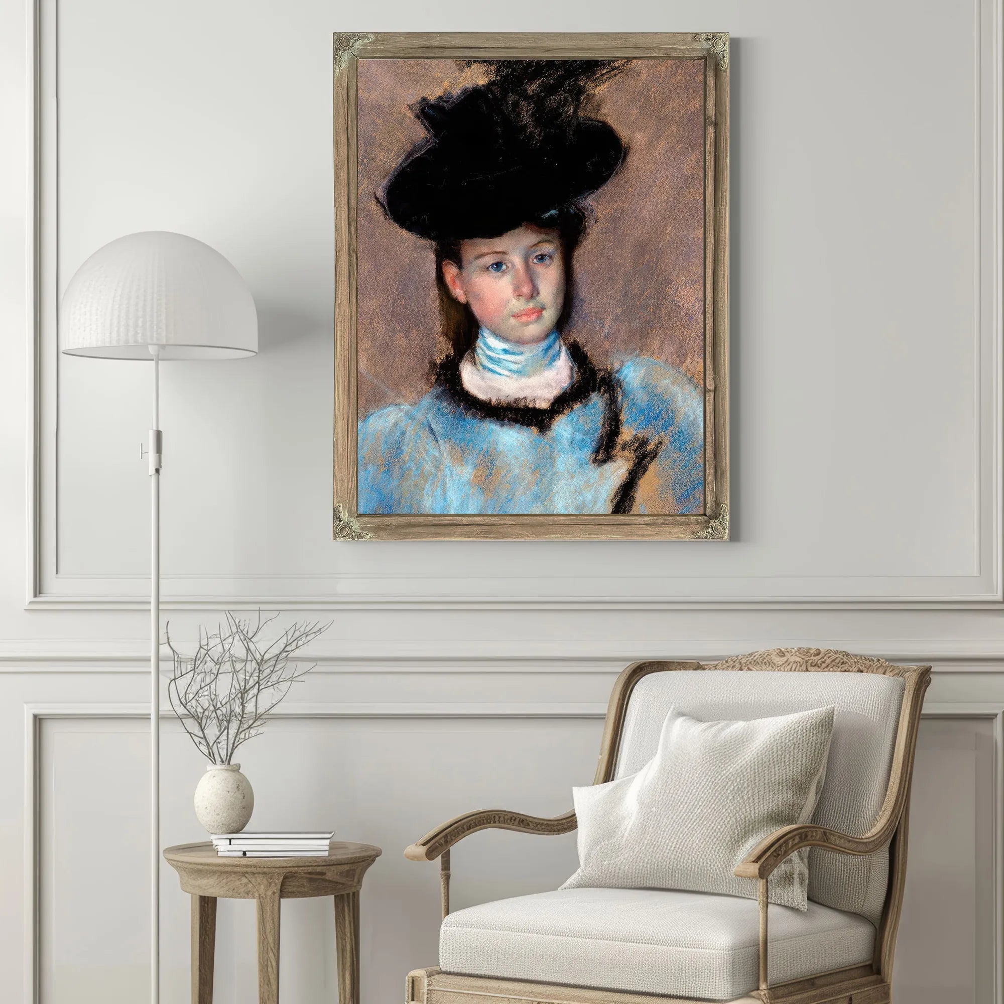 The Black Hat By Mary Cassatt Fine Art Print