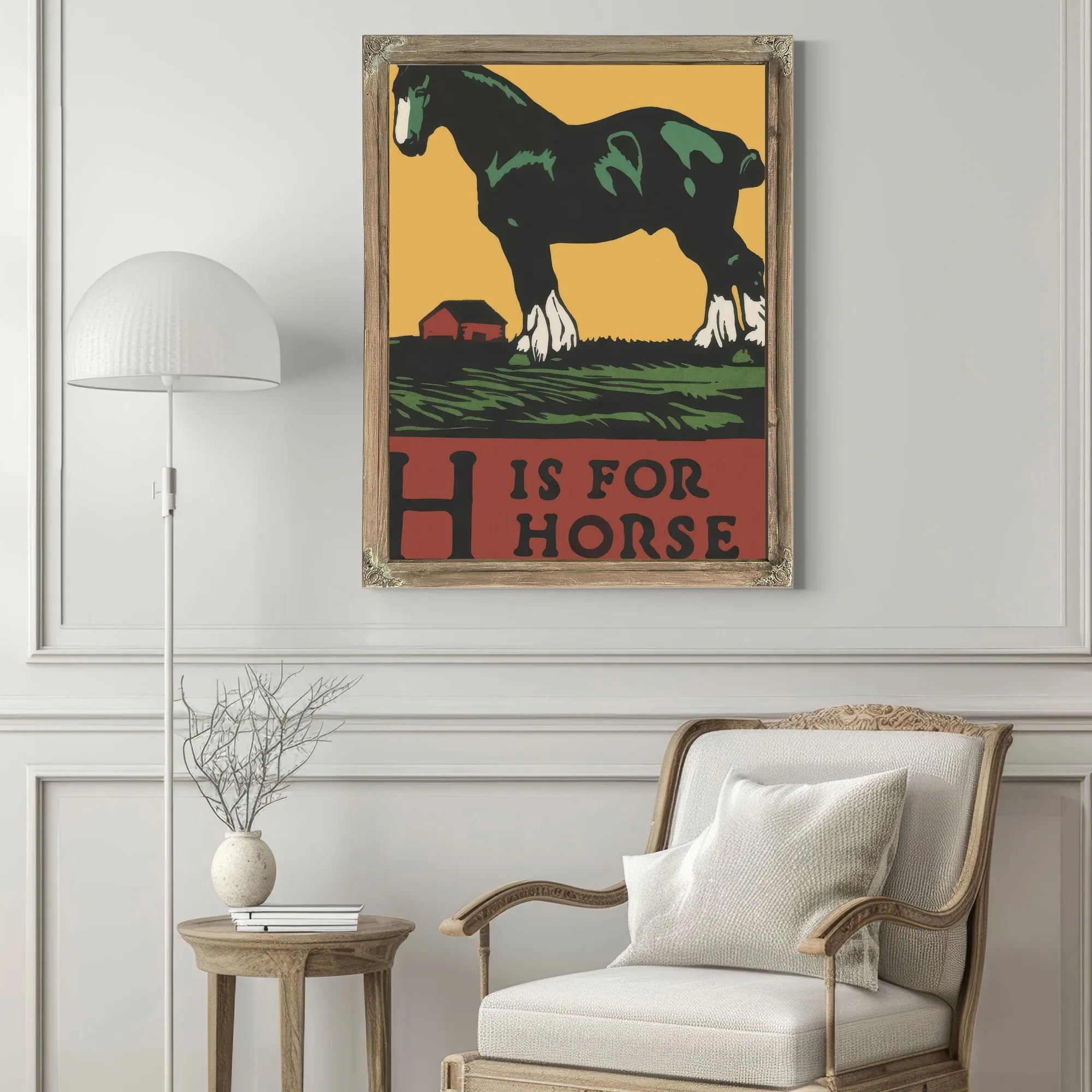 Alphabet H Is For Horse By C.B. Falls Fine Art Print