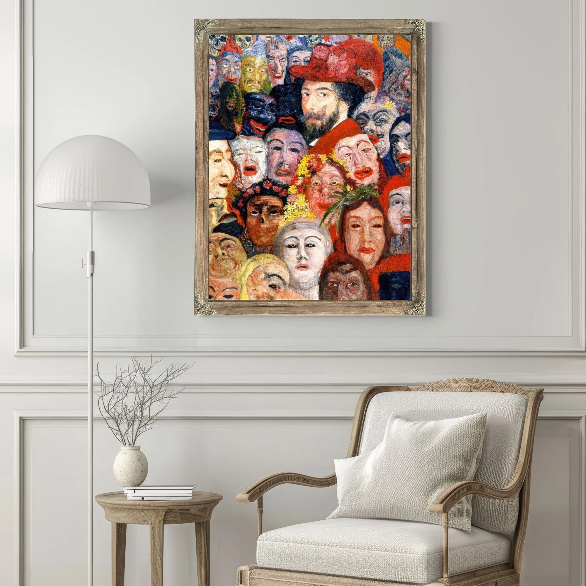 Self Portrait With Masks1 By James Ensor Fine Art Print