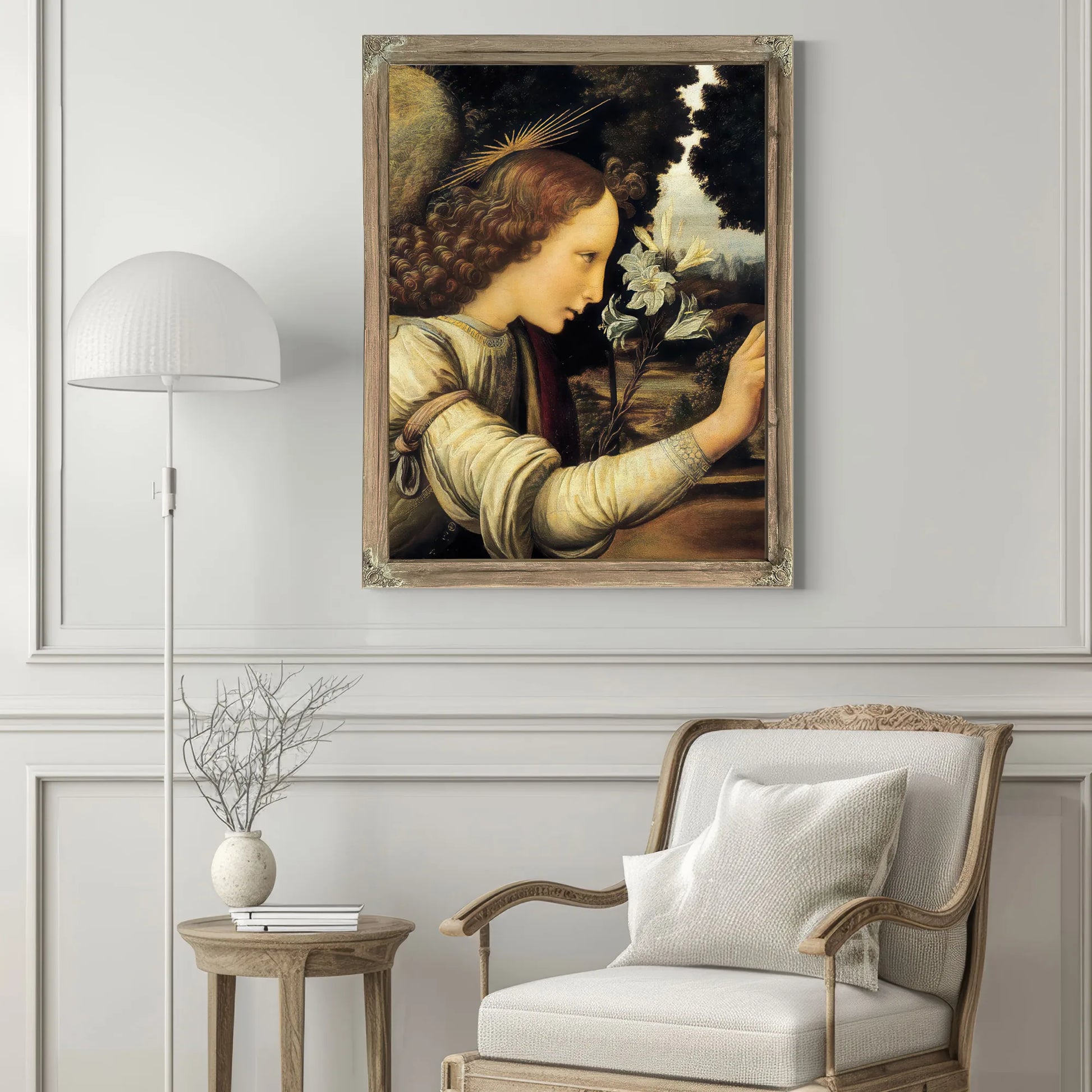 Angel By Leonardo Da Vinci Fine Art Print