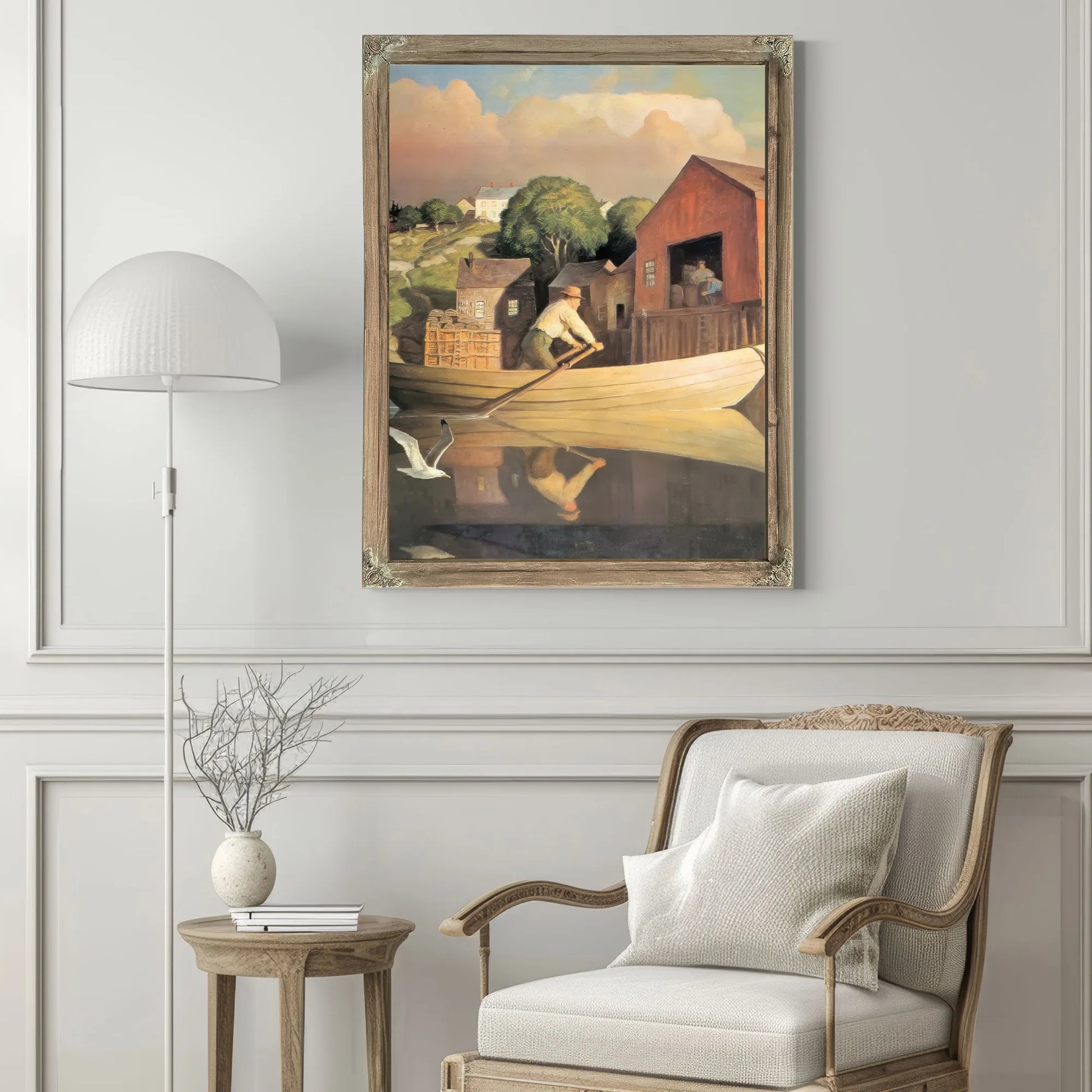 The Doryman (Evening) By NC Wyeth Fine Art Print