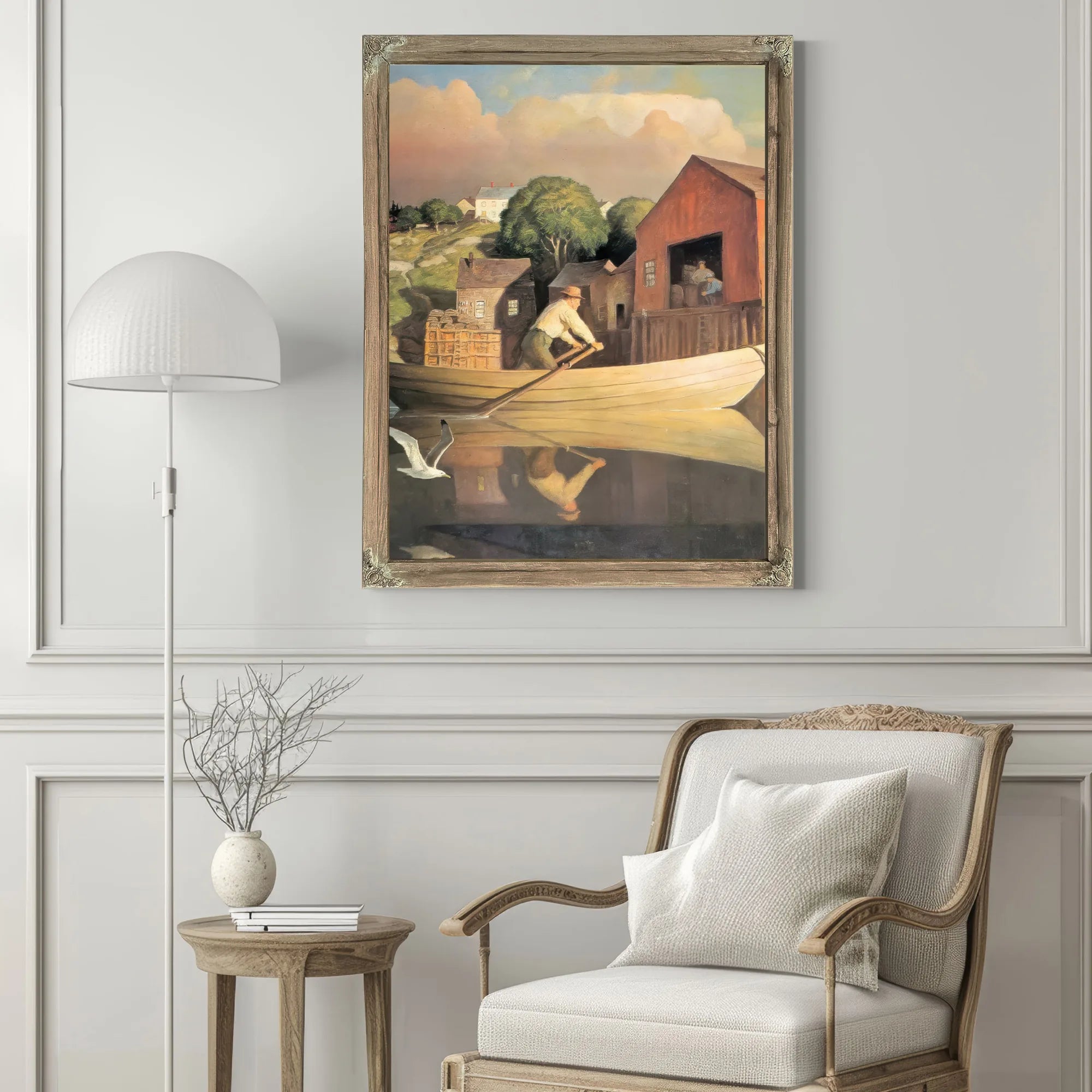 The Doryman (Evening) By NC Wyeth Fine Art Print