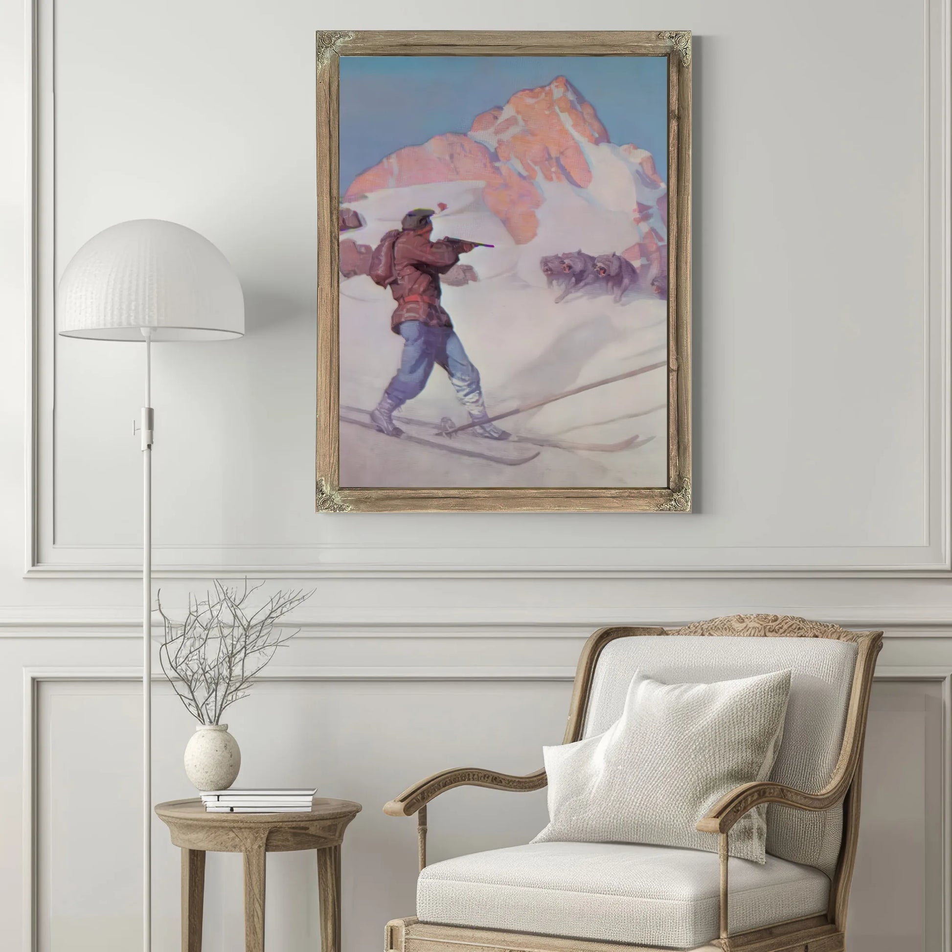 The Fight In The Peaks By NC Wyeth Fine Art Print