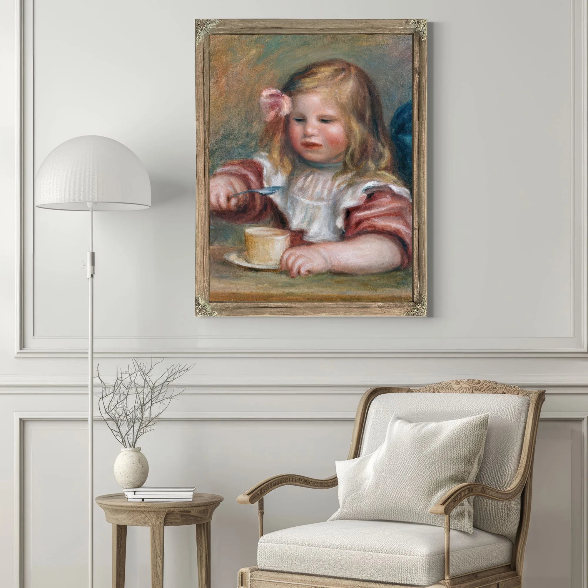 Coco Eating His Soup By Pierre August Renoir Fine Art Print