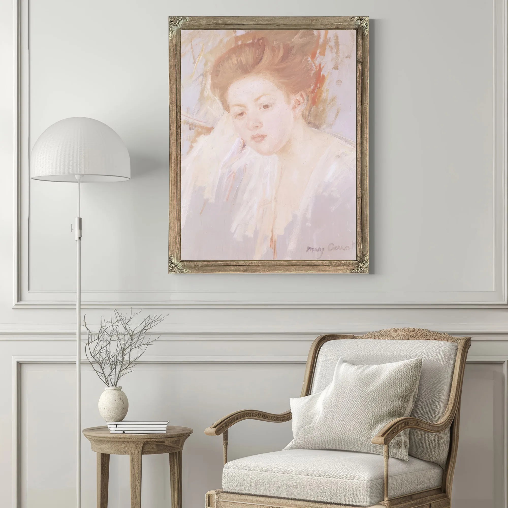 Head Of A Young Girl (Pastel On Paper) By Mary Cassatt Fine Art Print