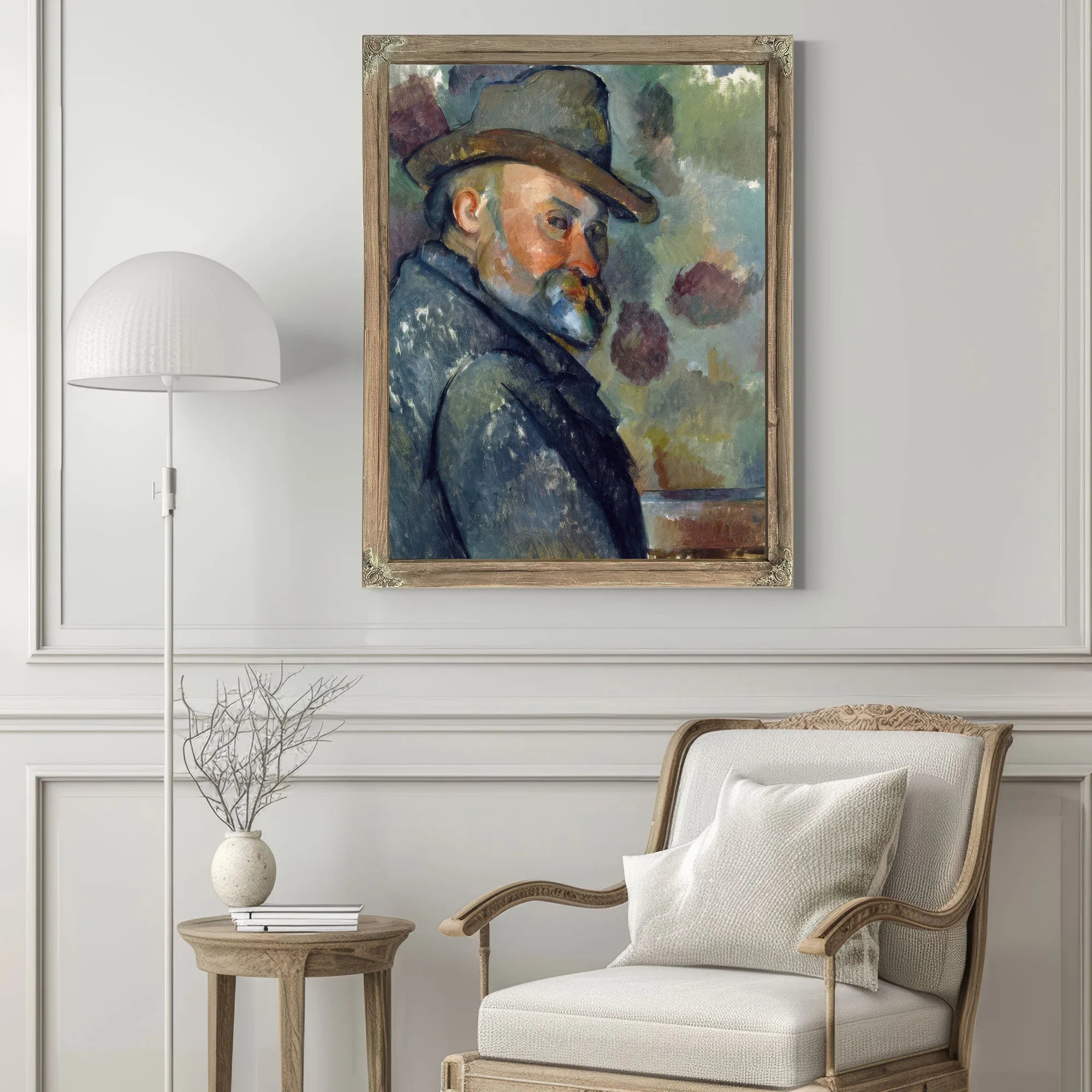 Self Portrait With A Hat By Paul Cezanne Fine Art Print