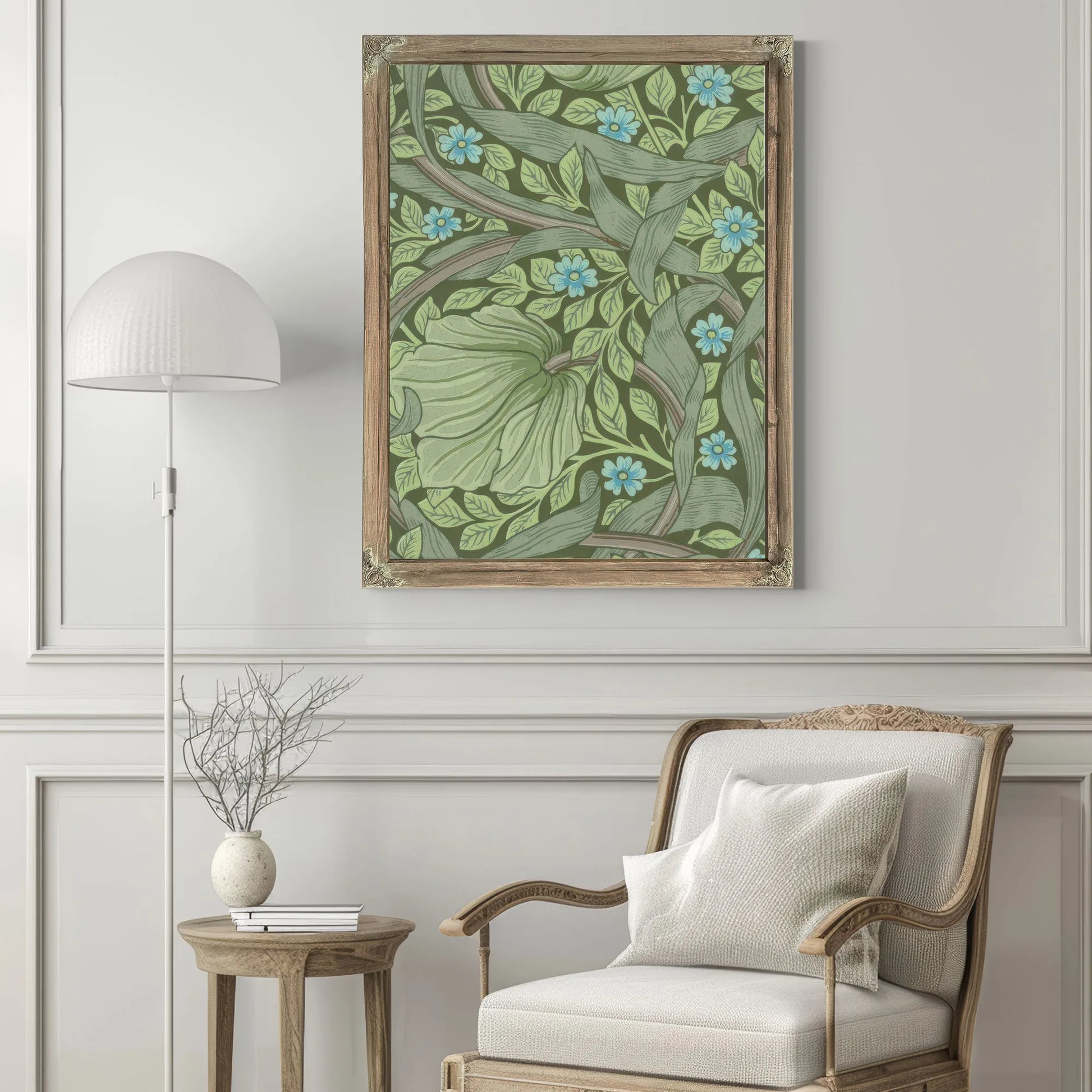 Wallpaper Sample With Forget Me Nots By William Morris Fine Art Print
