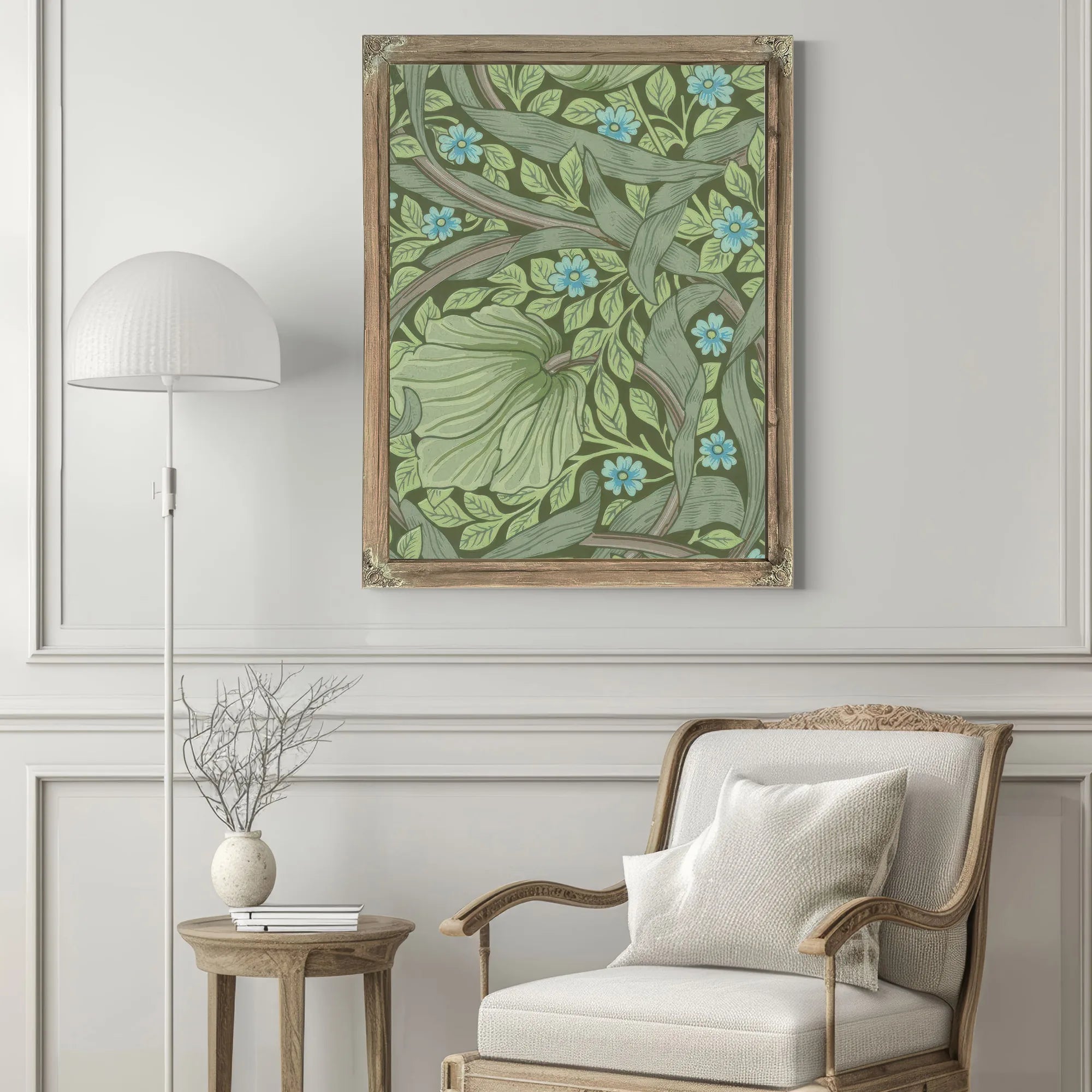 Wallpaper Sample With Forget Me Nots By William Morris Fine Art Print
