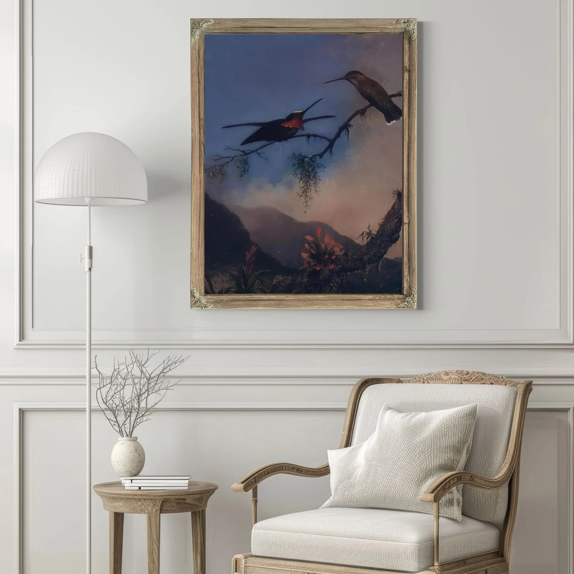 Stripe Breasted Starthroat By Martin Johnson Heade Fine Art Print