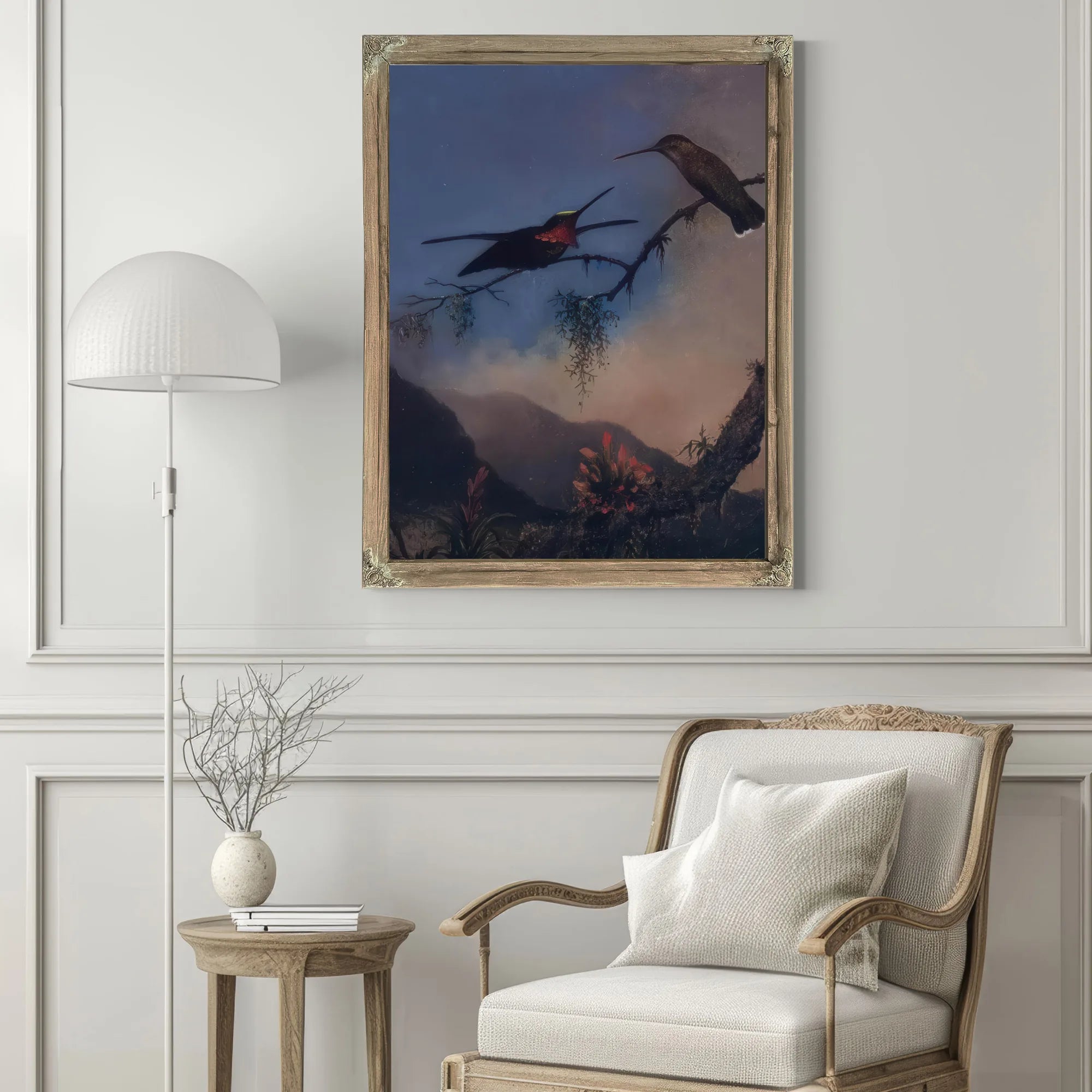 Stripe Breasted Starthroat By Martin Johnson Heade Fine Art Print