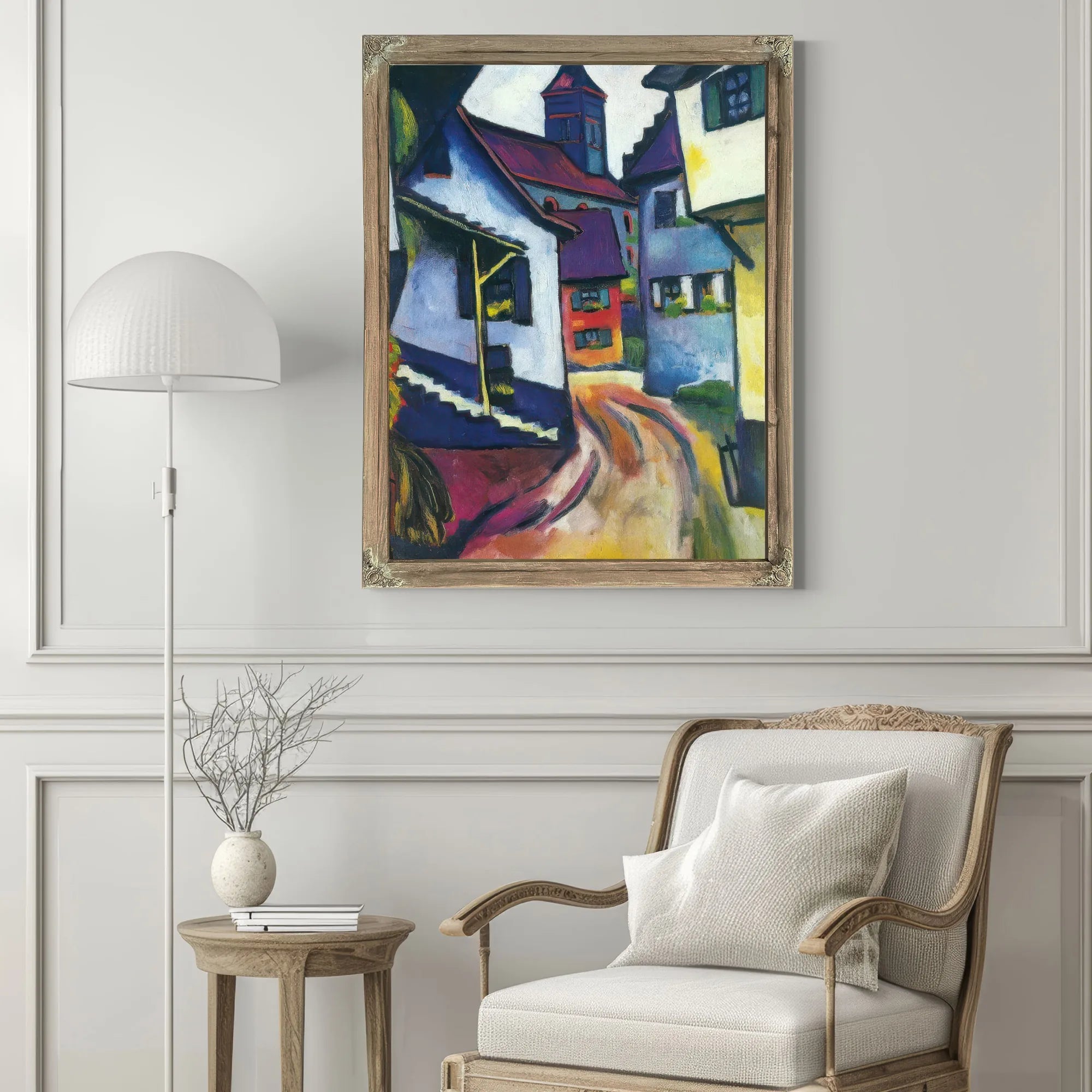 Street And Church In Kandern By August Macke Fine Art Print