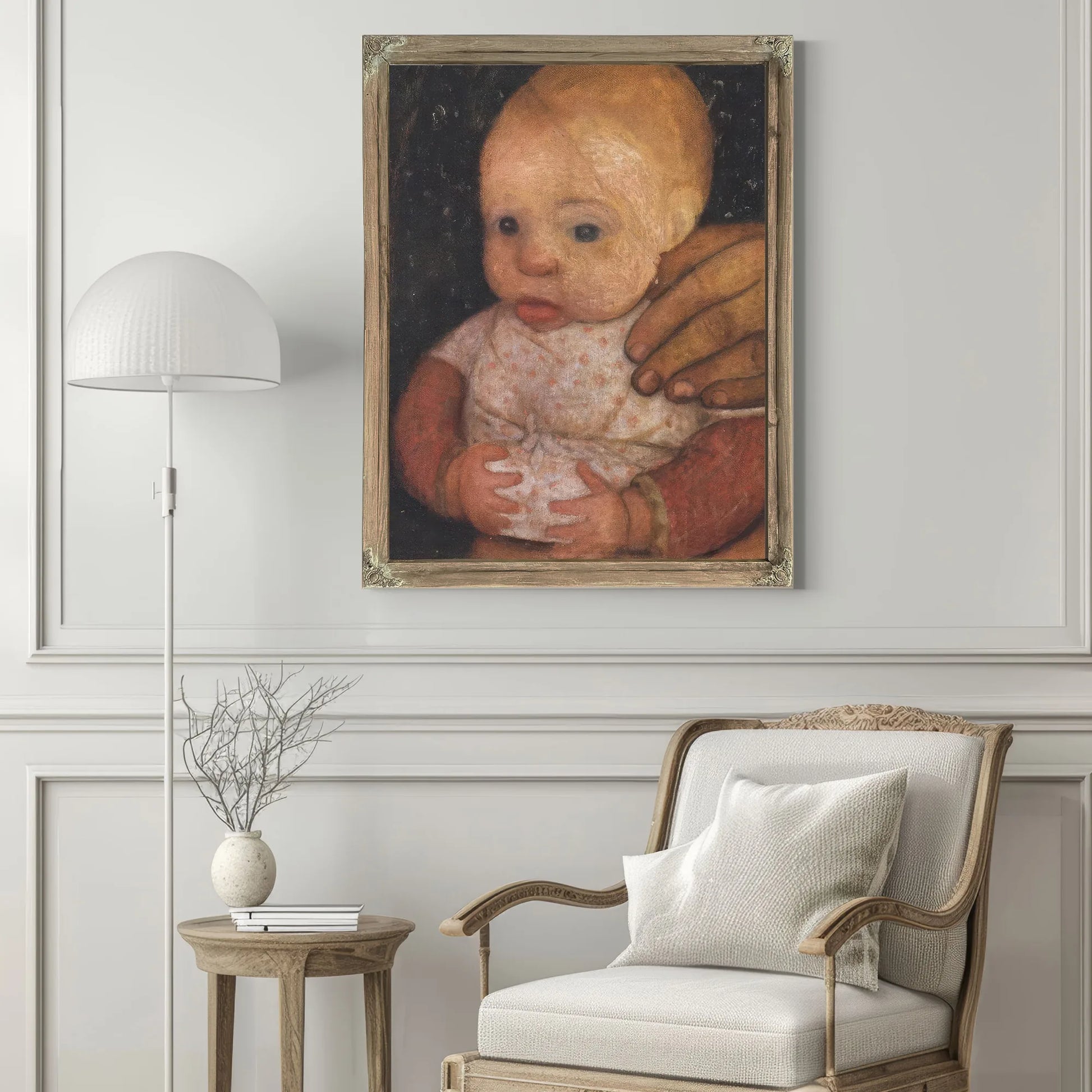 Infant With Mother's Hand By Paula Modersohn Becker Fine Art Print