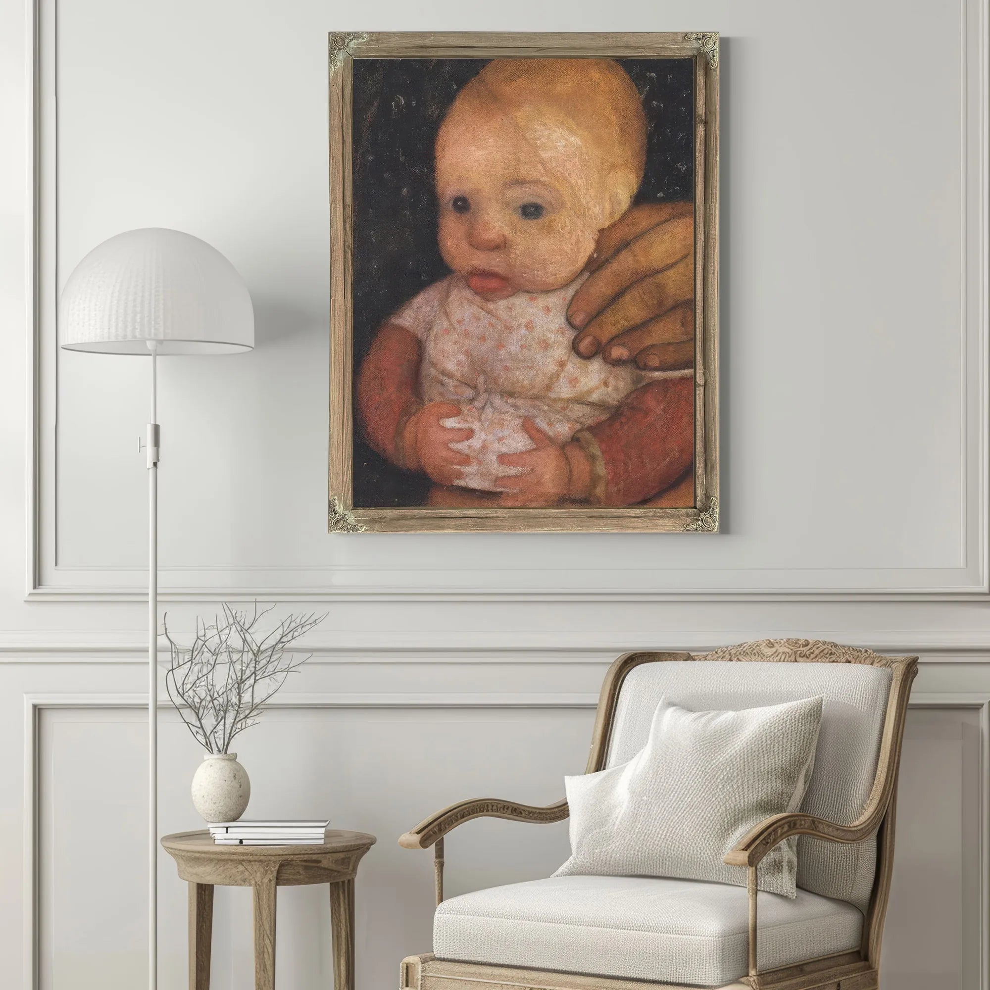 Infant With Mother's Hand By Paula Modersohn Becker Fine Art Print