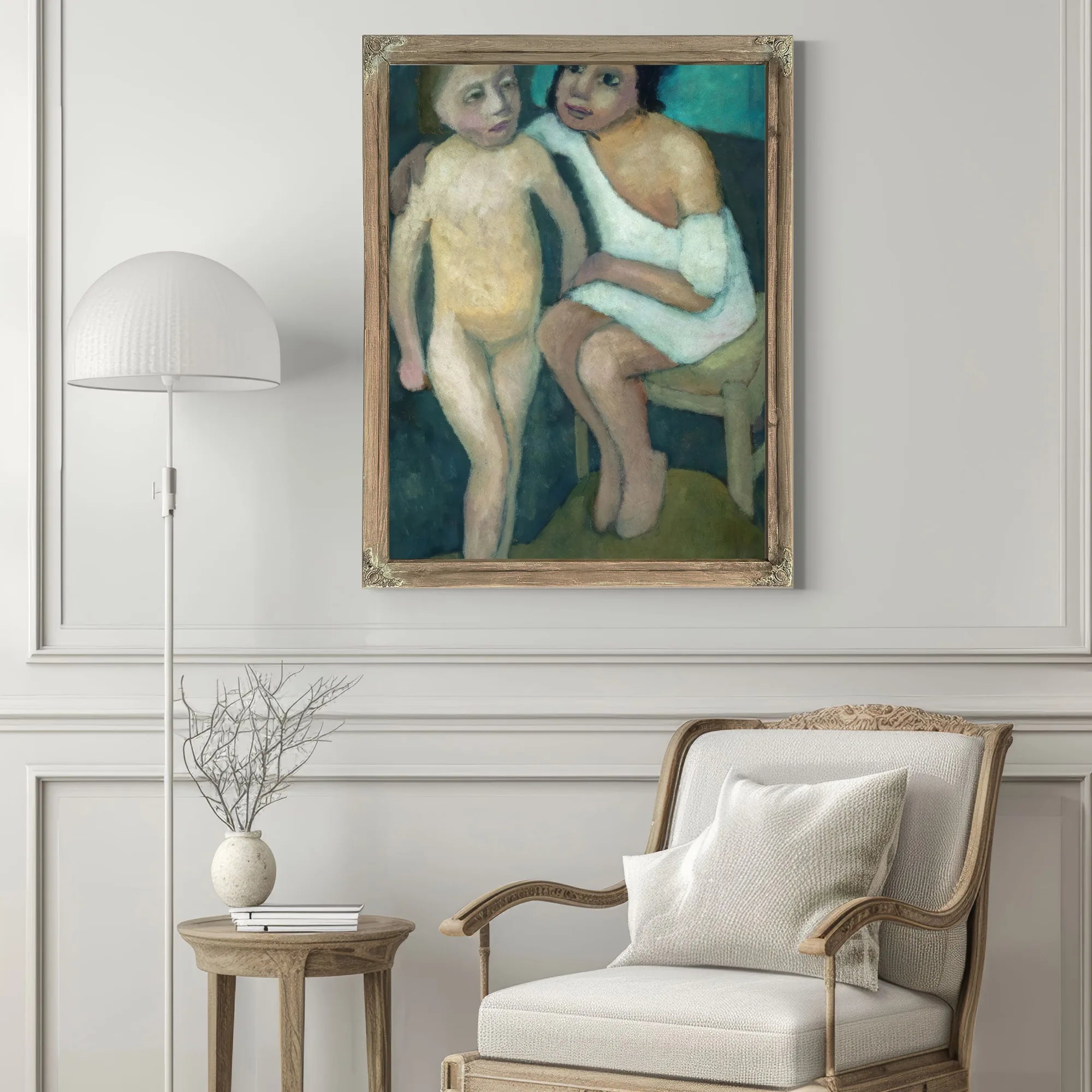 Sitting Girl And Nude 1906 By Paula Modersohn Becker Fine Art Print