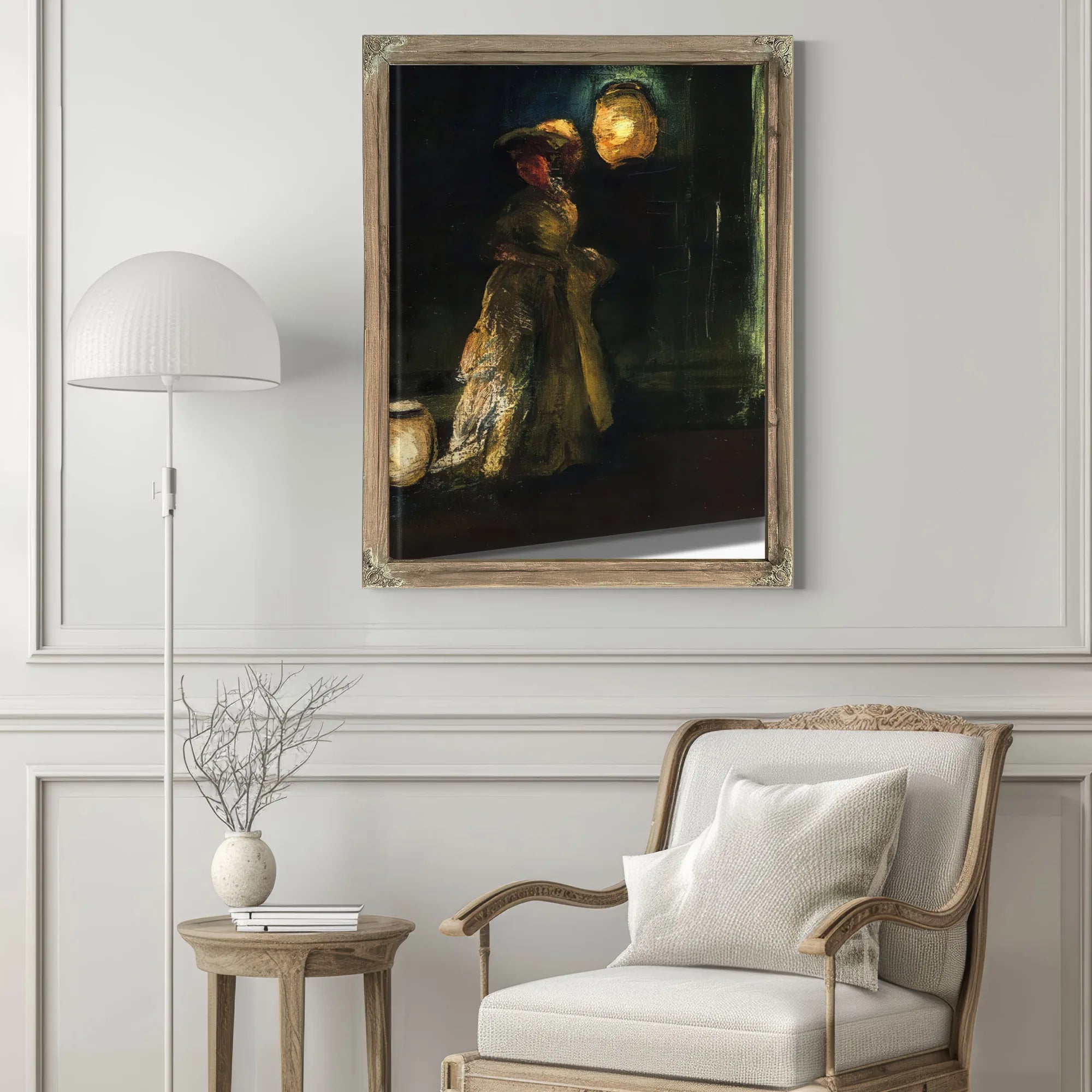Shinn 1912 Girl With Japanese Lanterns By Everett Shinn Fine Art Print
