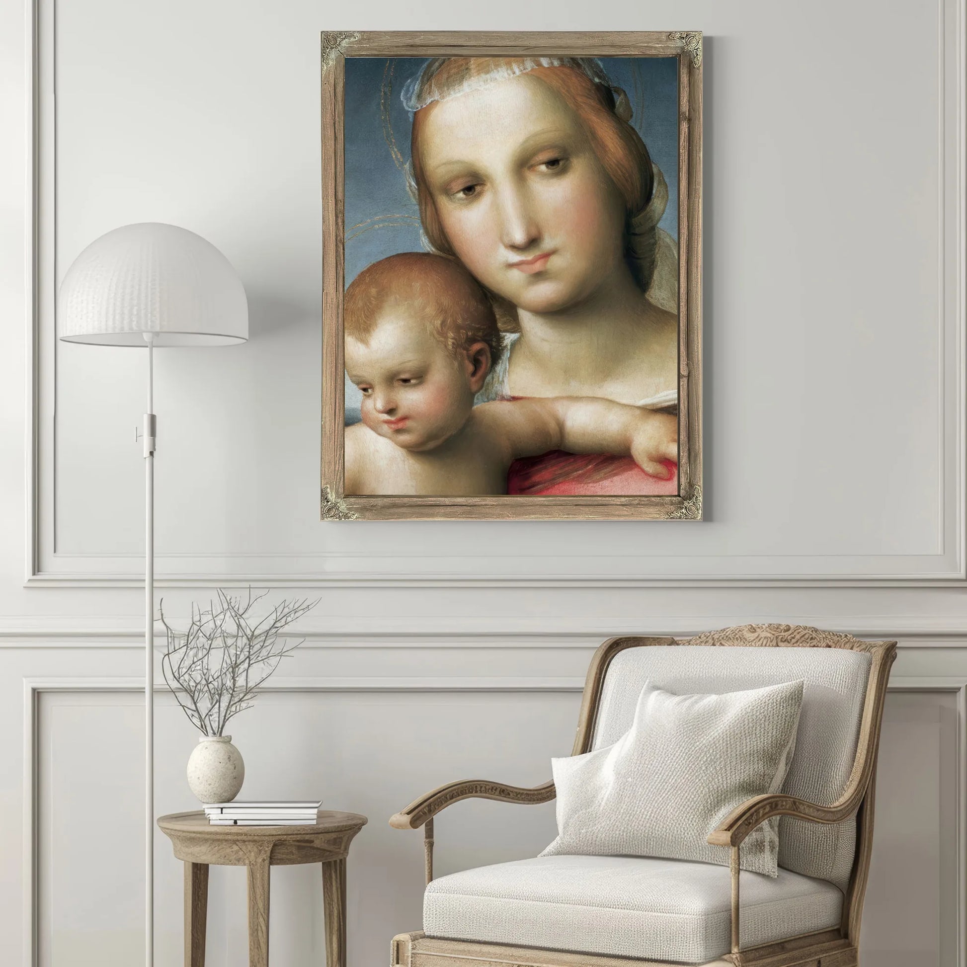 Detail From Virgin And Child By Raphael Fine Art Print