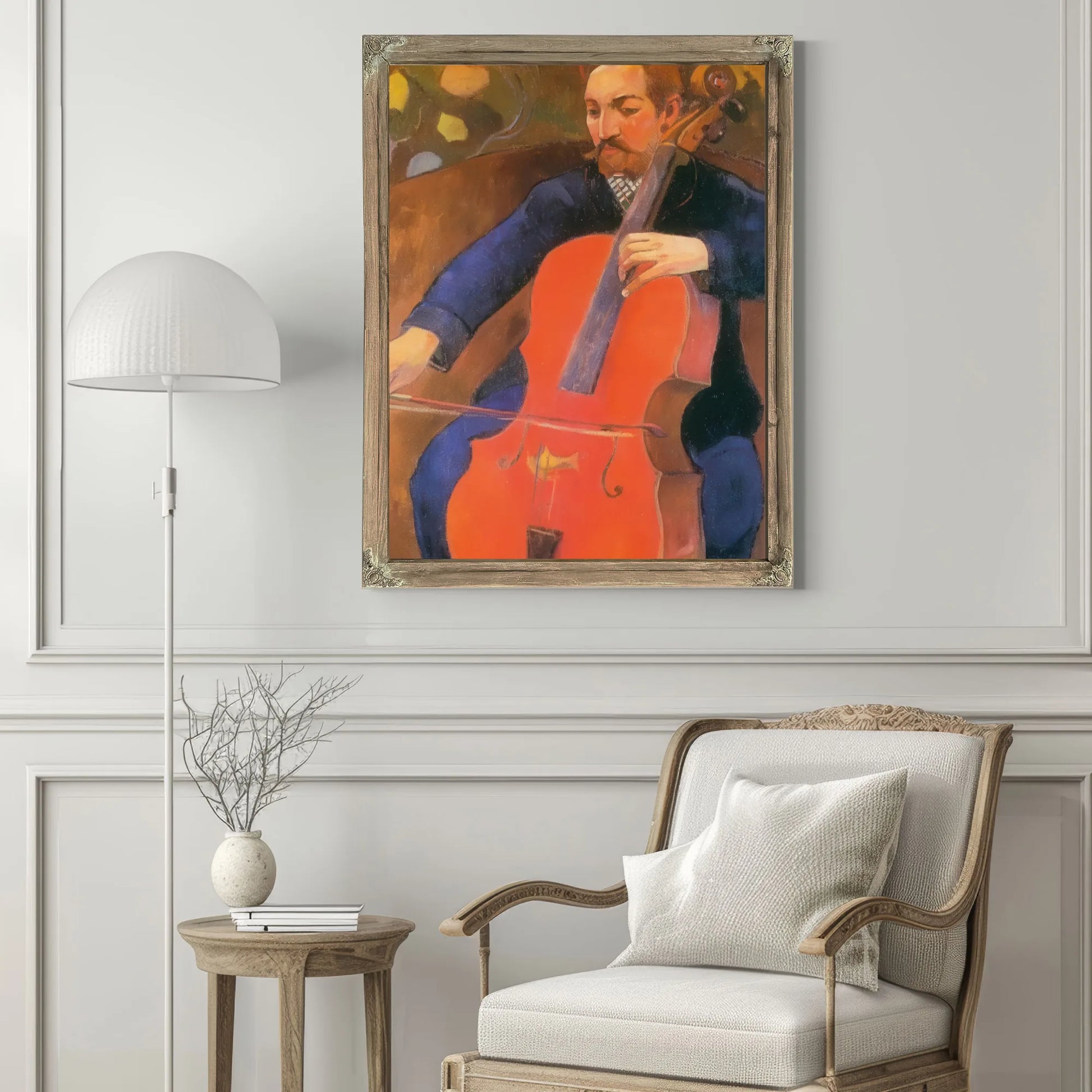 The Cellist ( Portrait Of Upaupa Schneklud) By Paul Gauguin Fine Art Print