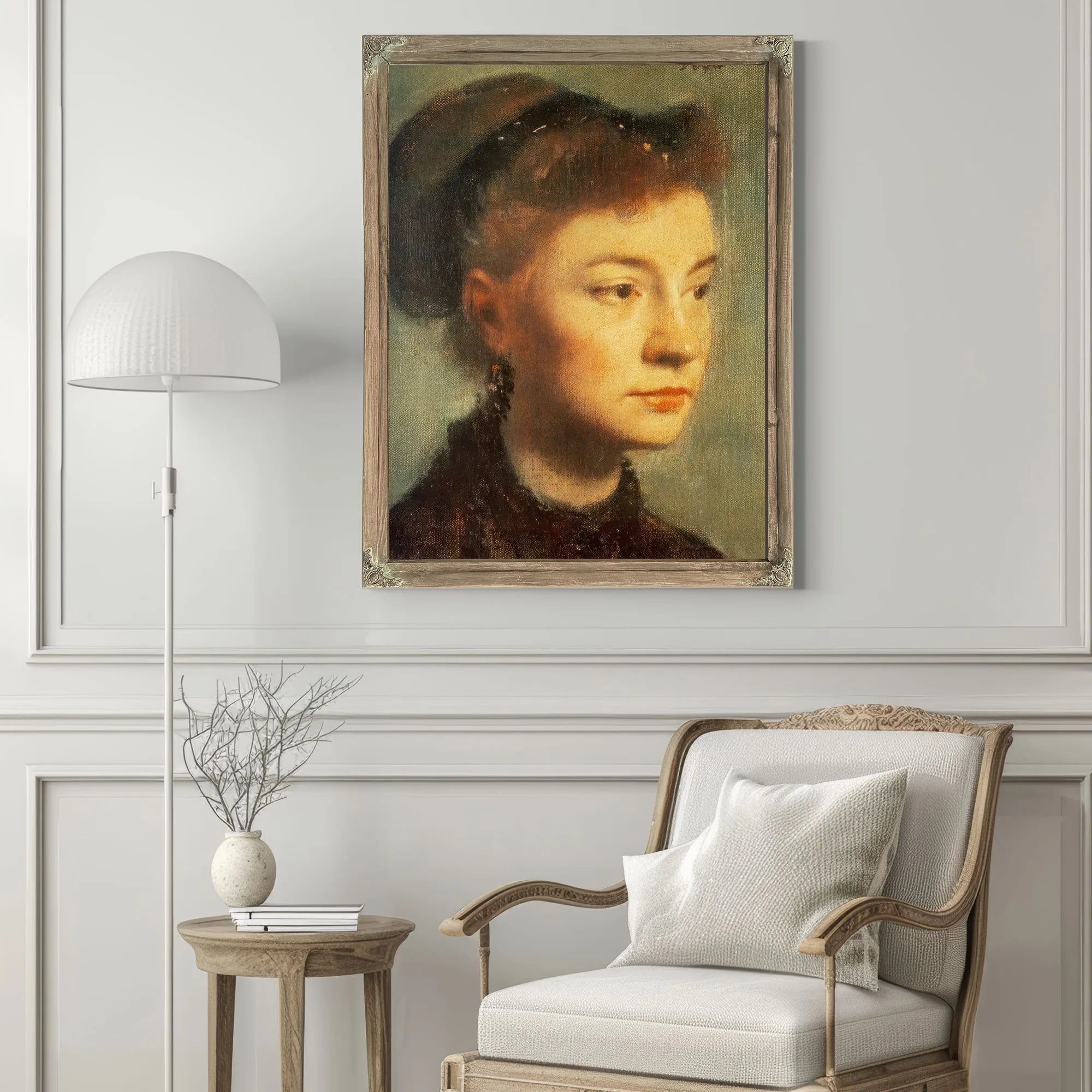 Head Of A Yound Woman 1867 By Edgar Degas Fine Art Print